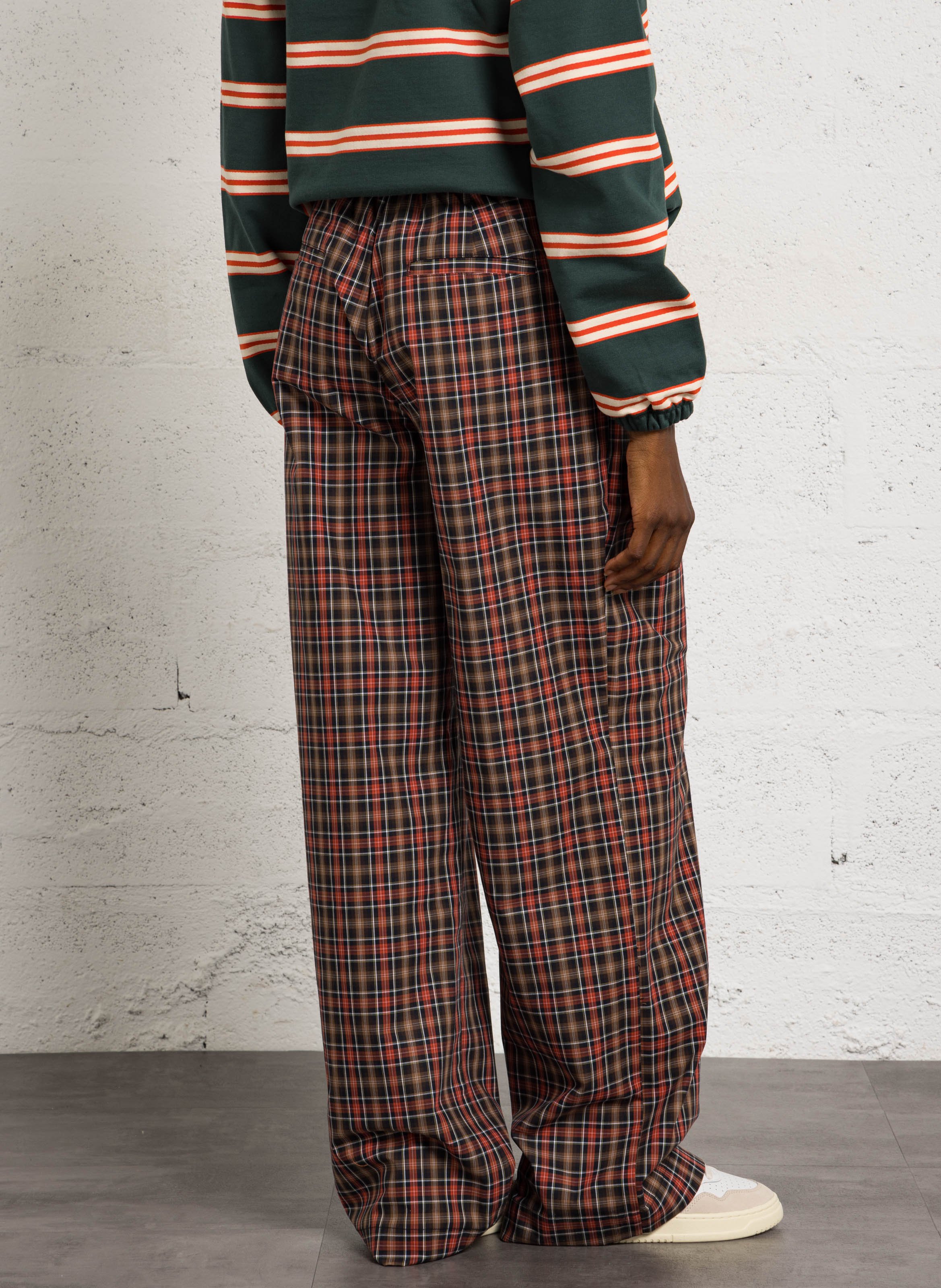 Pantalon large à carreaux THE TINY BIG SISTER Multicolore