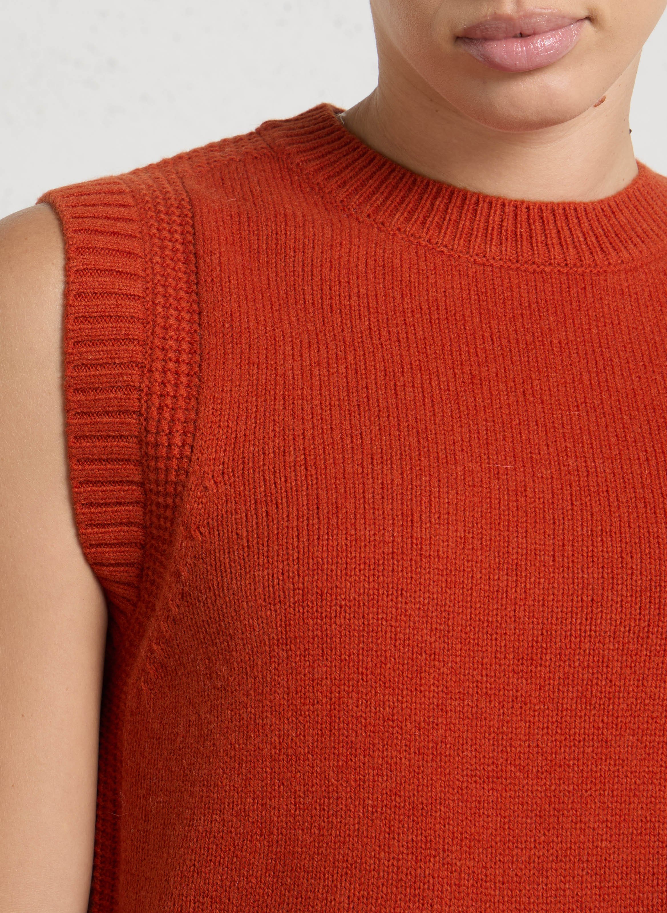 Pull col rond en laine MAISON 123 Orange