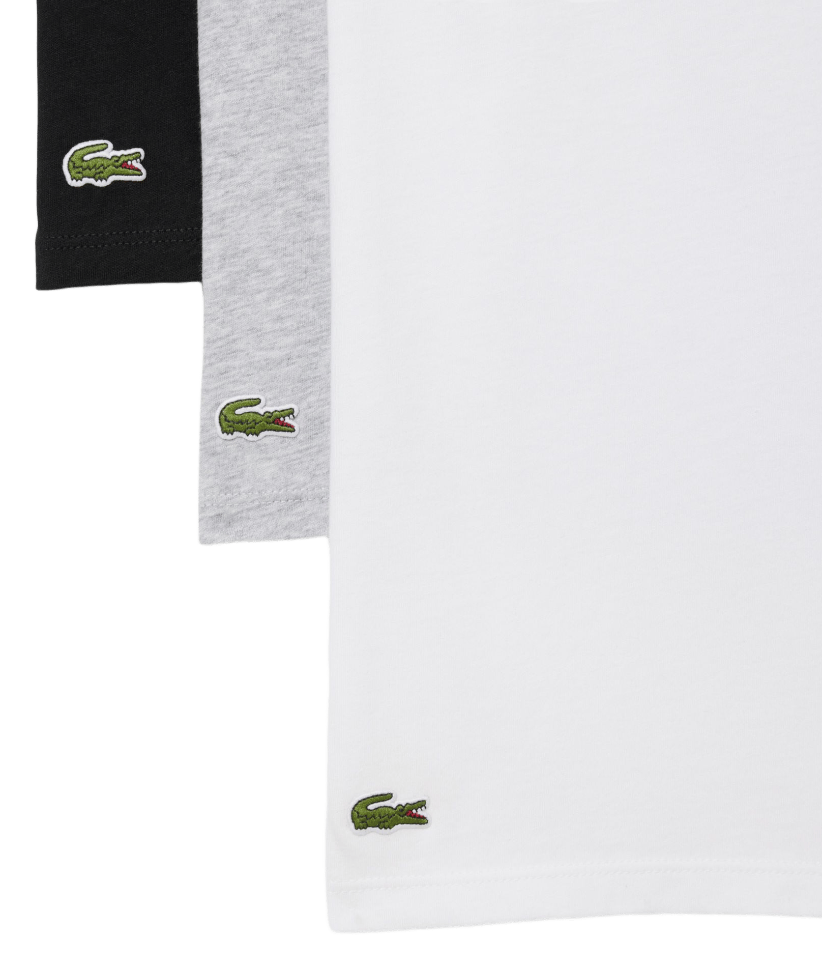 Set aus 3 geraden Baumwoll-T-Shirts LACOSTE Mehrfarbig
