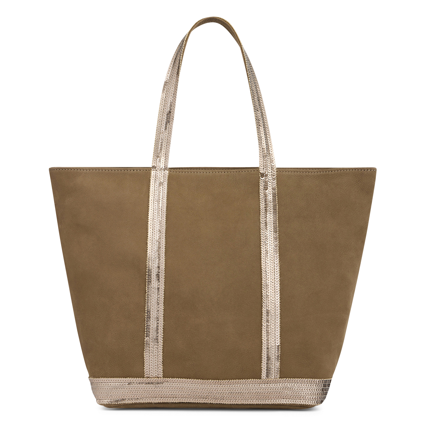Leather tote bag VANESSA BRUNO Grey