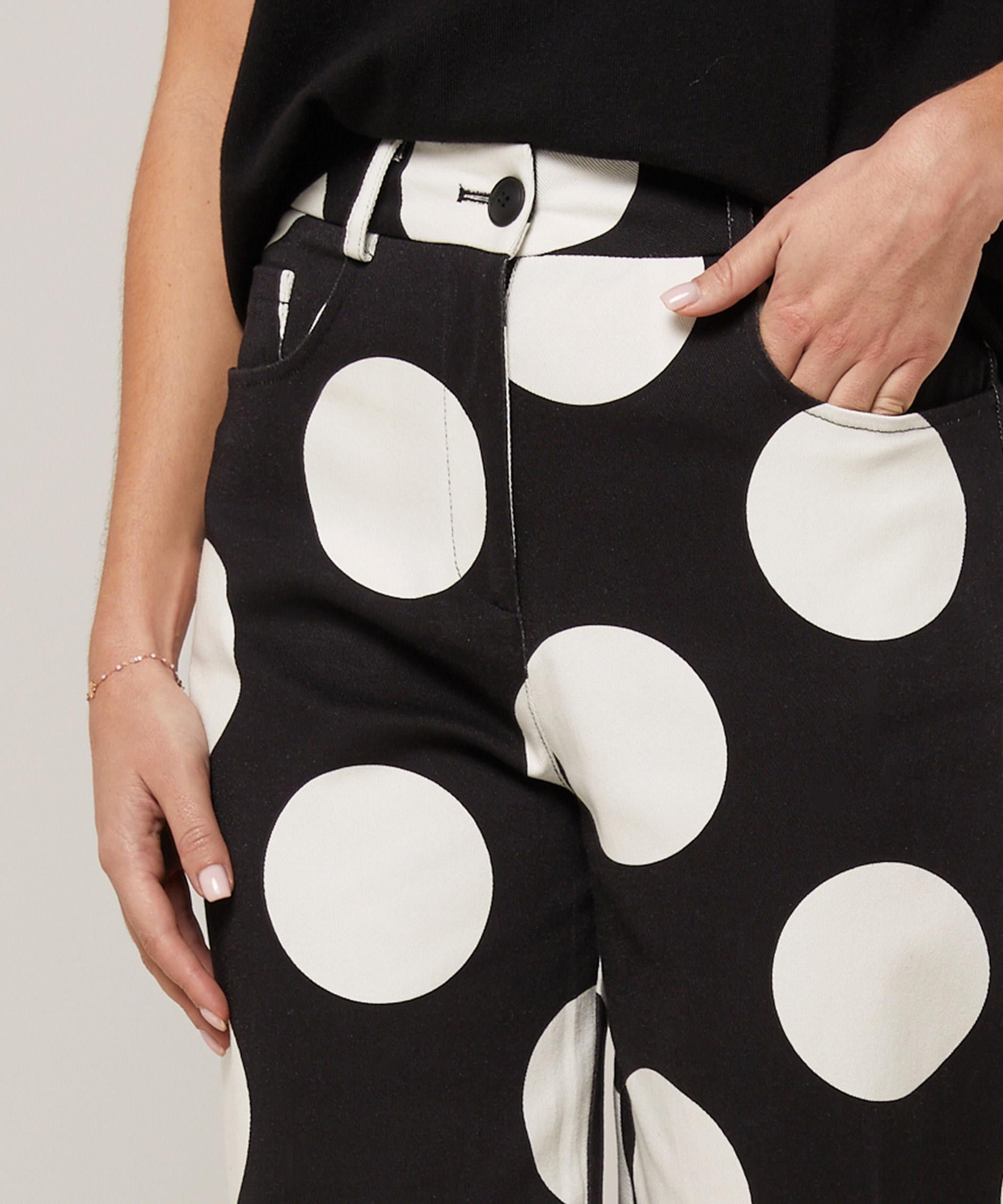 Straight-leg trousers in printed canvas RODIER White