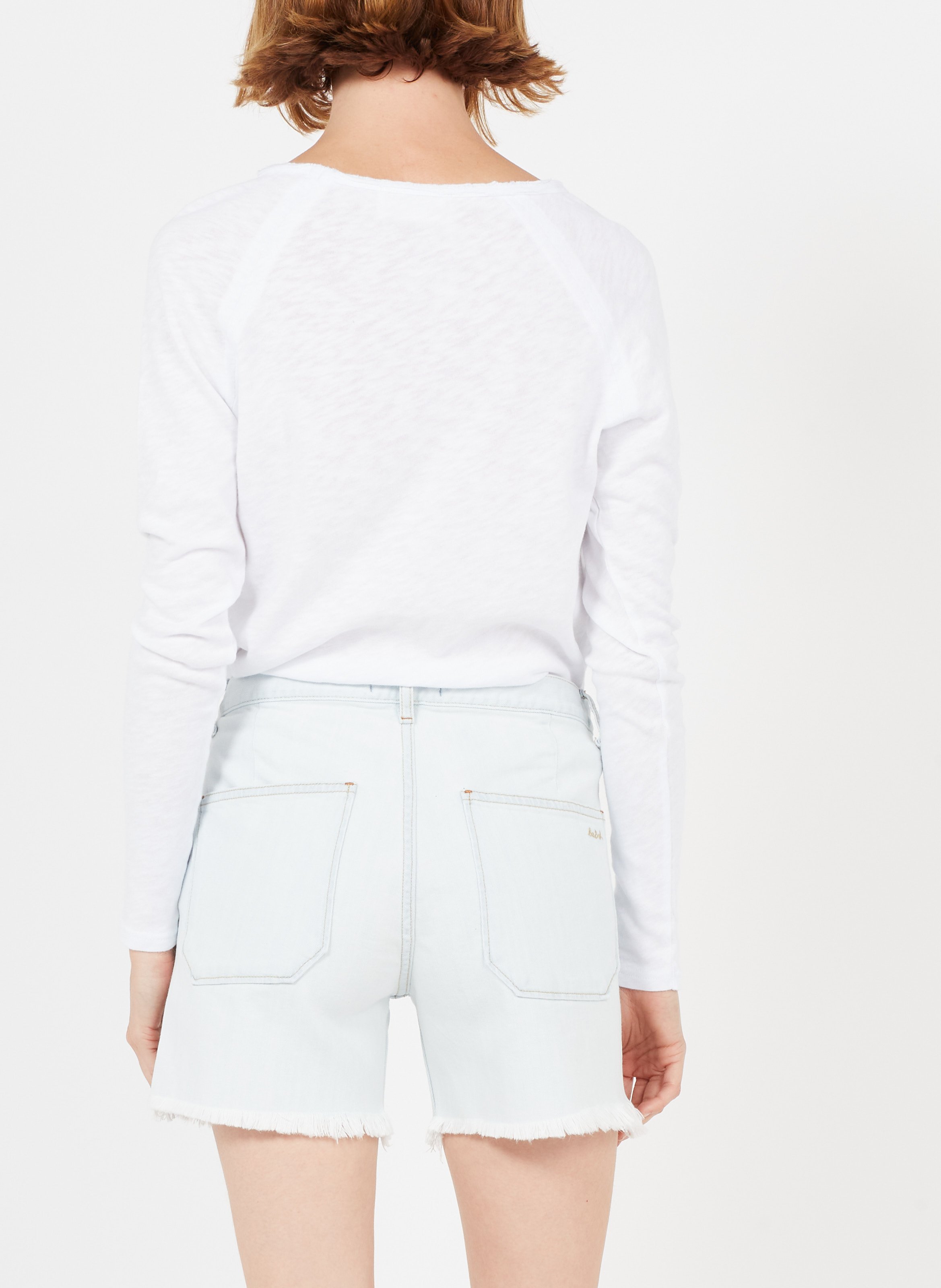 Tee-shirt à col bateau en coton AMERICAN VINTAGE Blanc