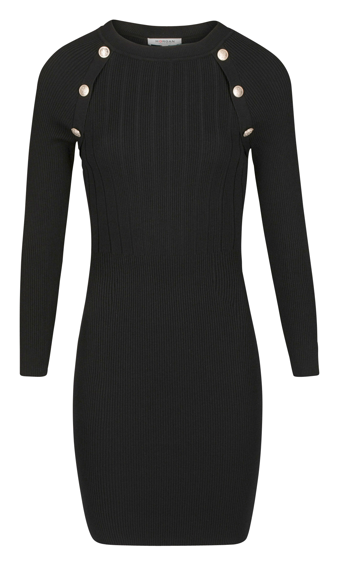Robe courte col rond MORGAN Noir