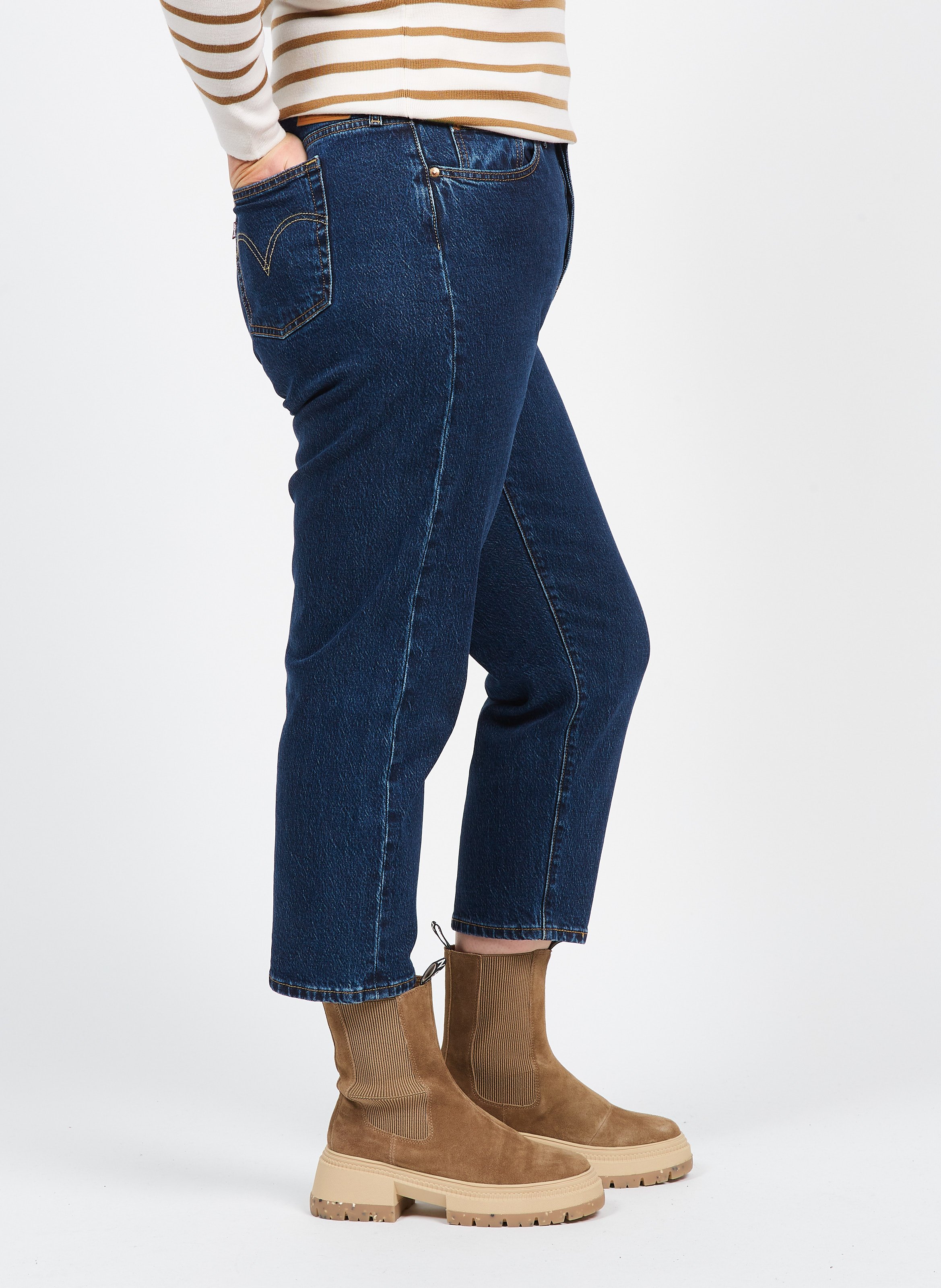 High-rise straight-leg jeans LEVI'S Raw denim