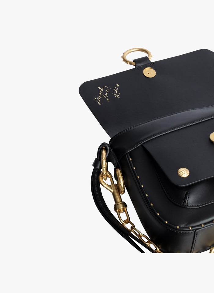 ZADIG VOLTAIRE KATE Besace cha ne m tallique en cuir Zadig Voltaire x Kate Moss Noir