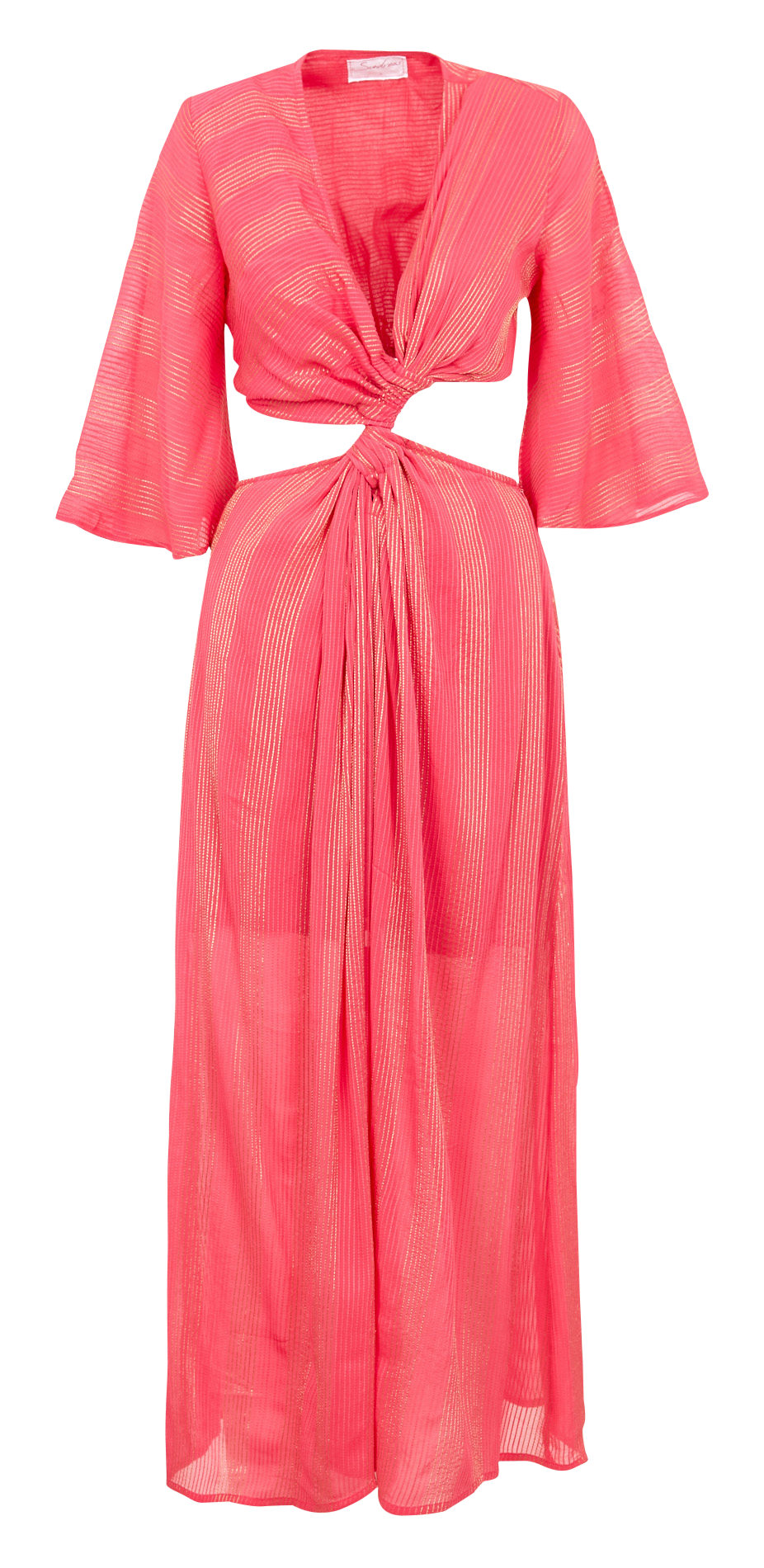 Robe longue col V avec ouvertures  SUNDRESS Rose