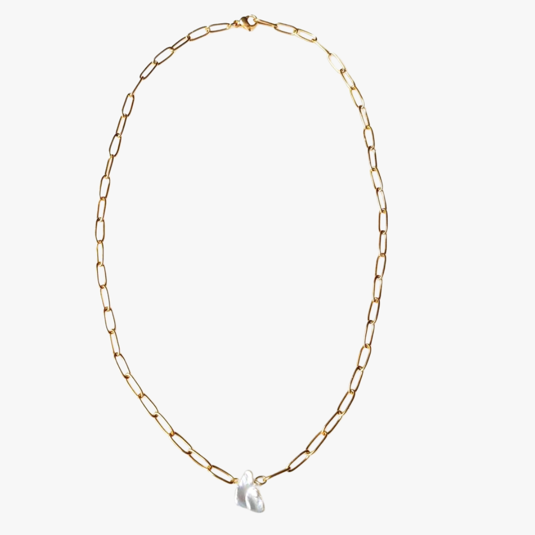 Mother-of-pearl necklace GINANDGER White