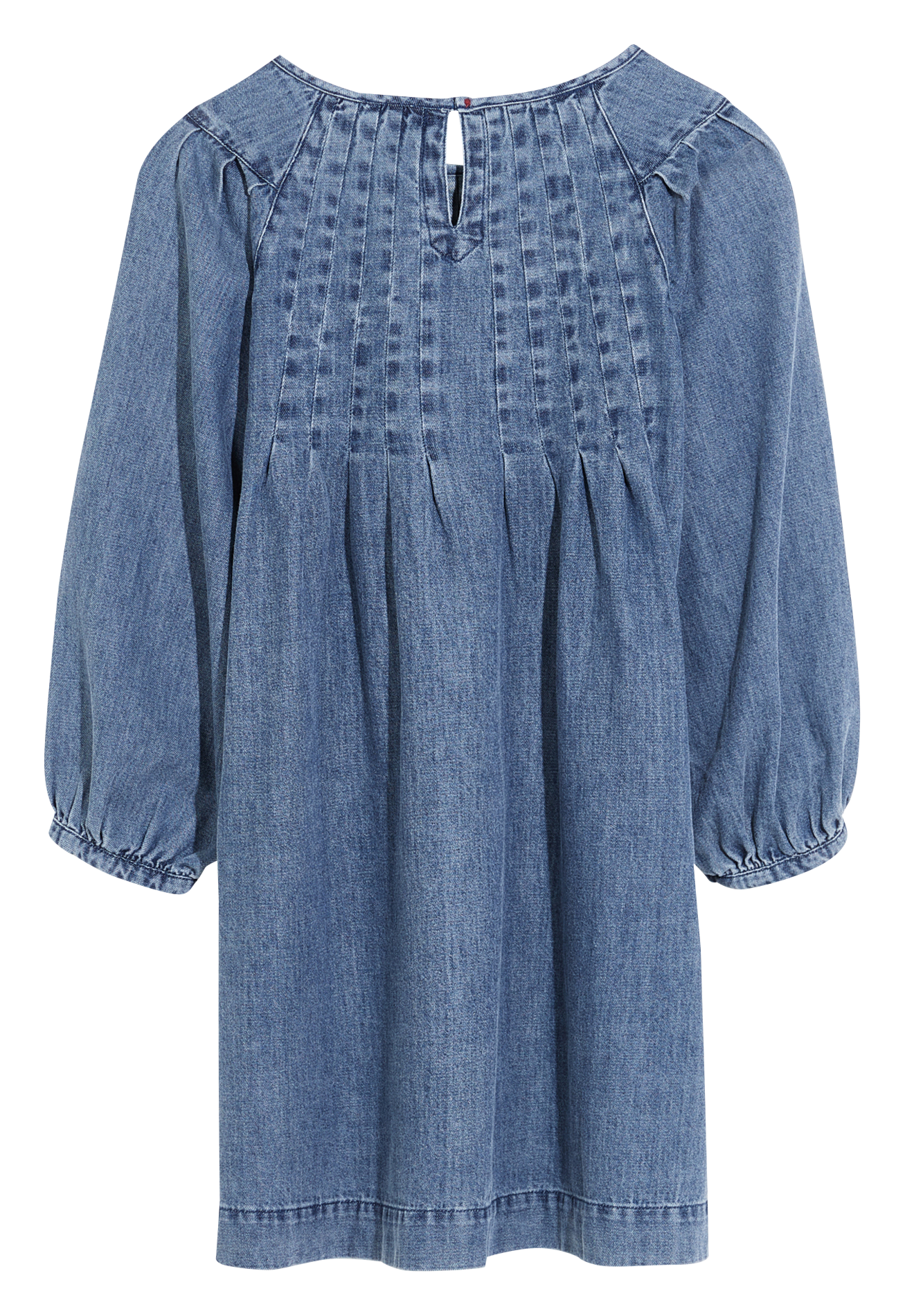 Short round-neck cotton dress BELLEROSE Blue