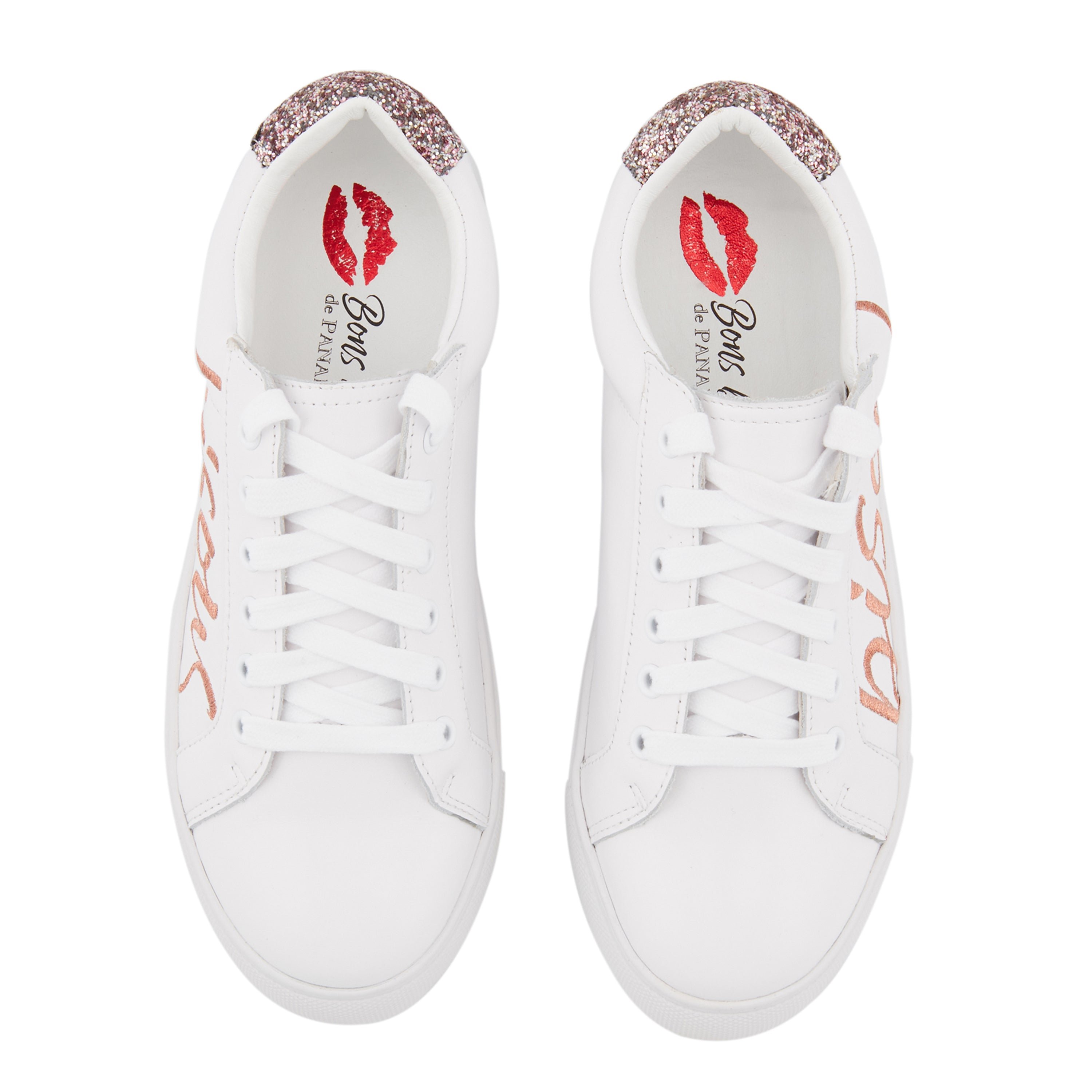 Leather sneakers BONS BAISERS PARIS White