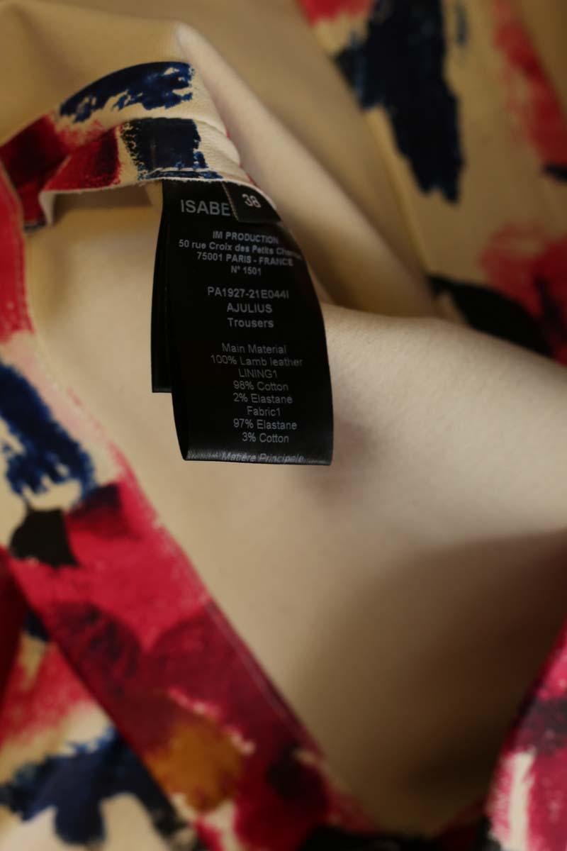 Slim leather pants ISABEL MARANT - Seconde Main Pink