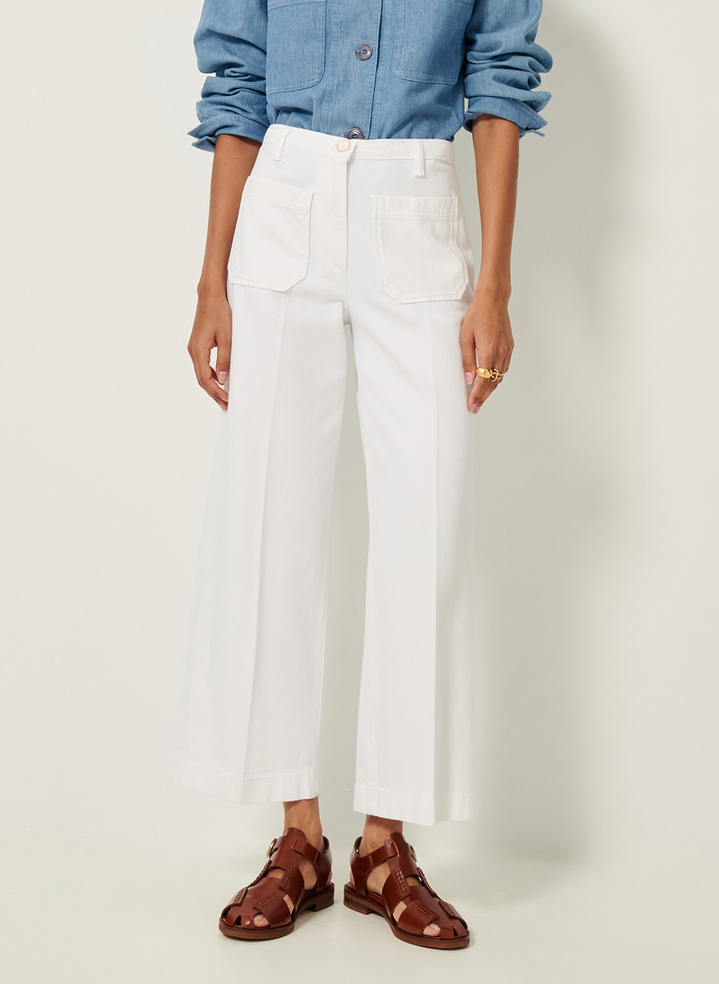 Jean droit taille haute en coton SESSUN