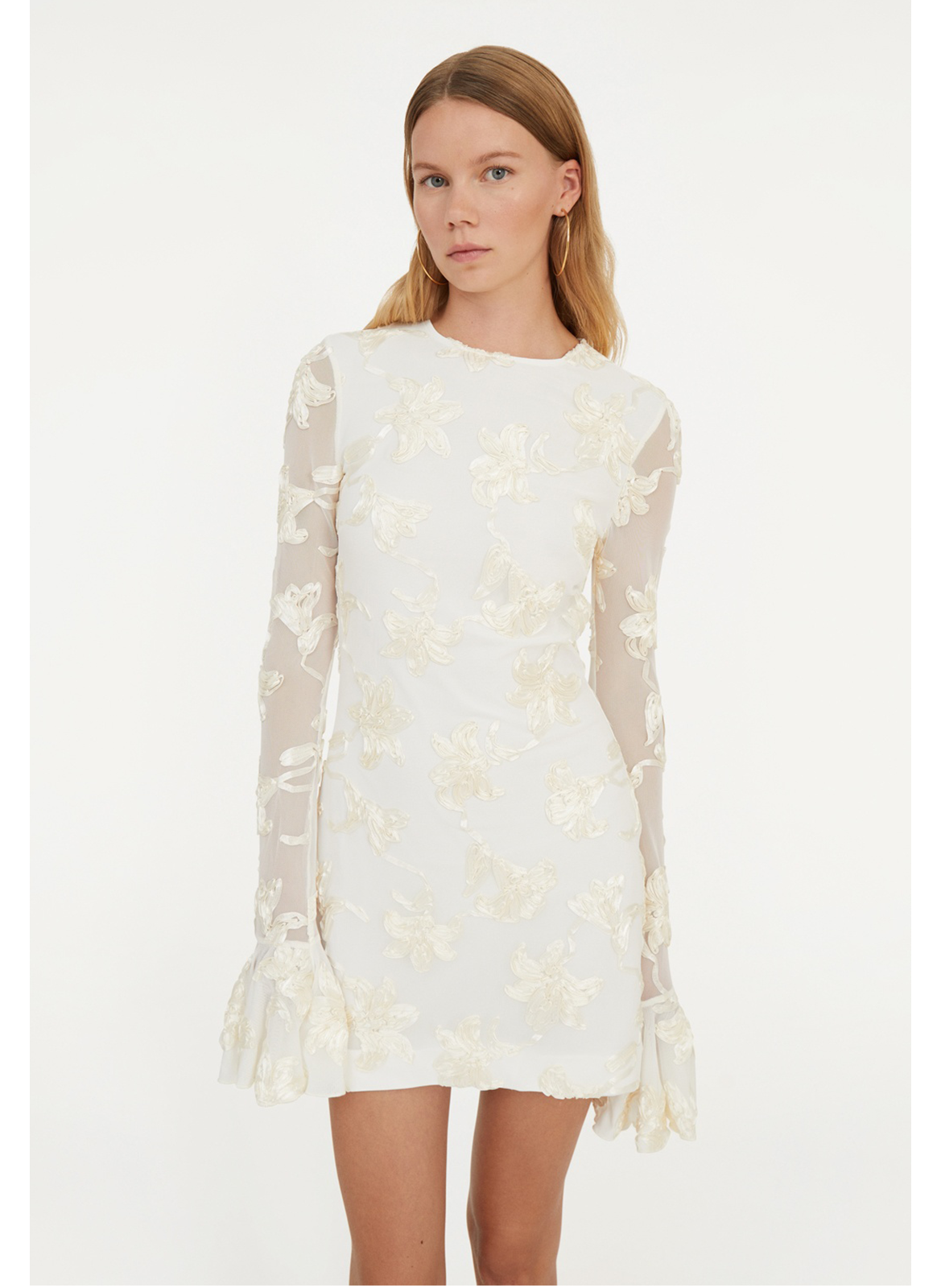 Embroidered dress ROTATE White