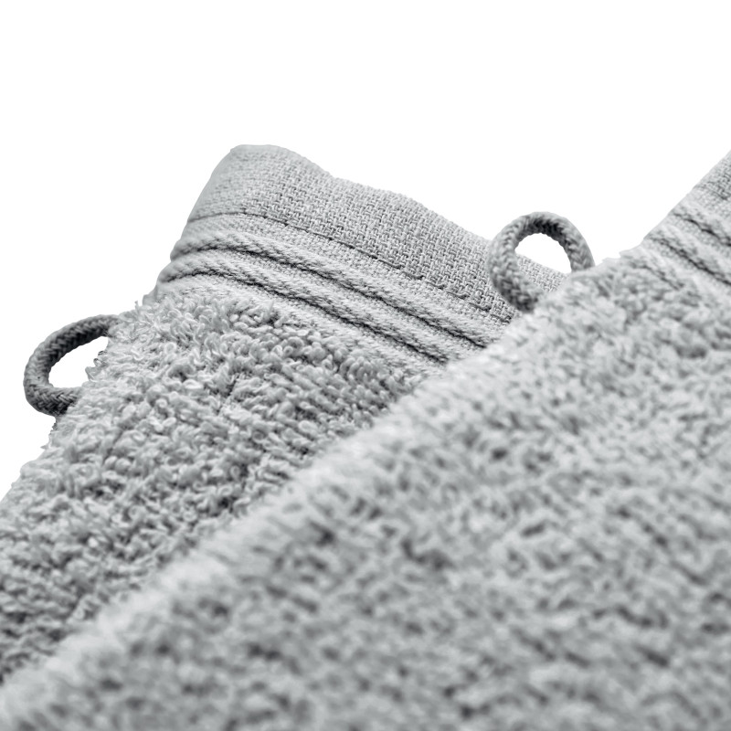 Set of 2 washcloths COTON PUR Grey