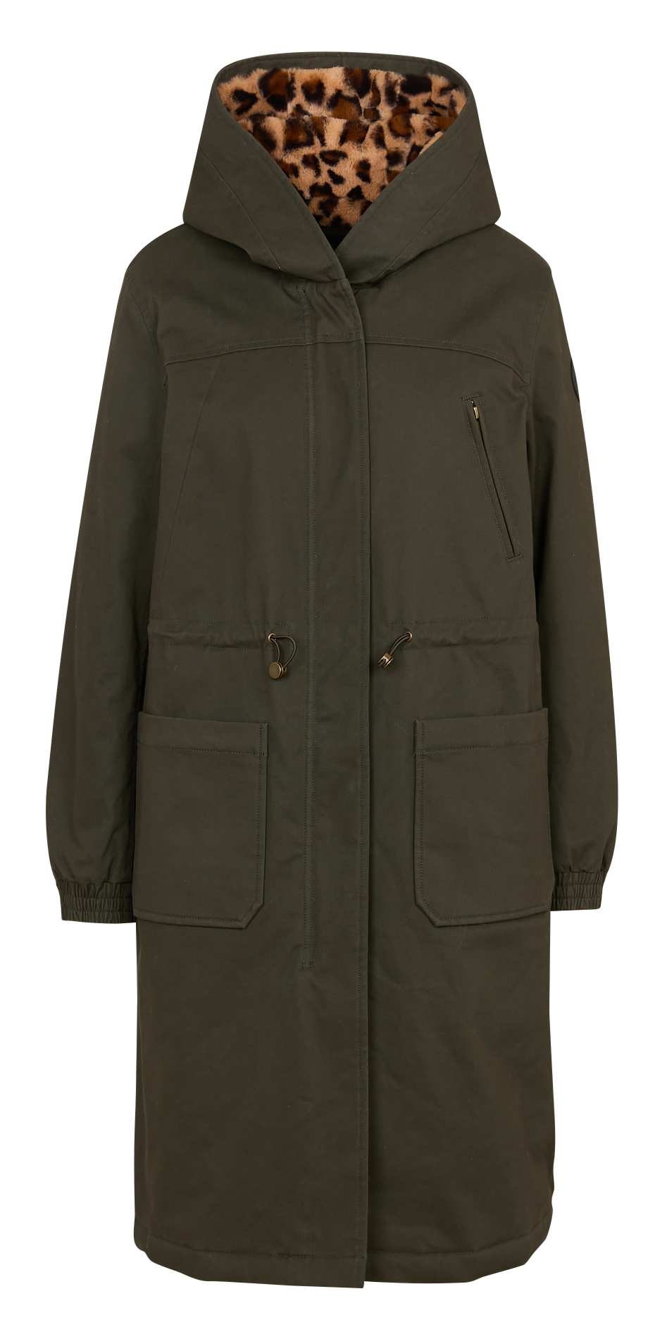 Rechte jacquard jas  ONE STEP Groen