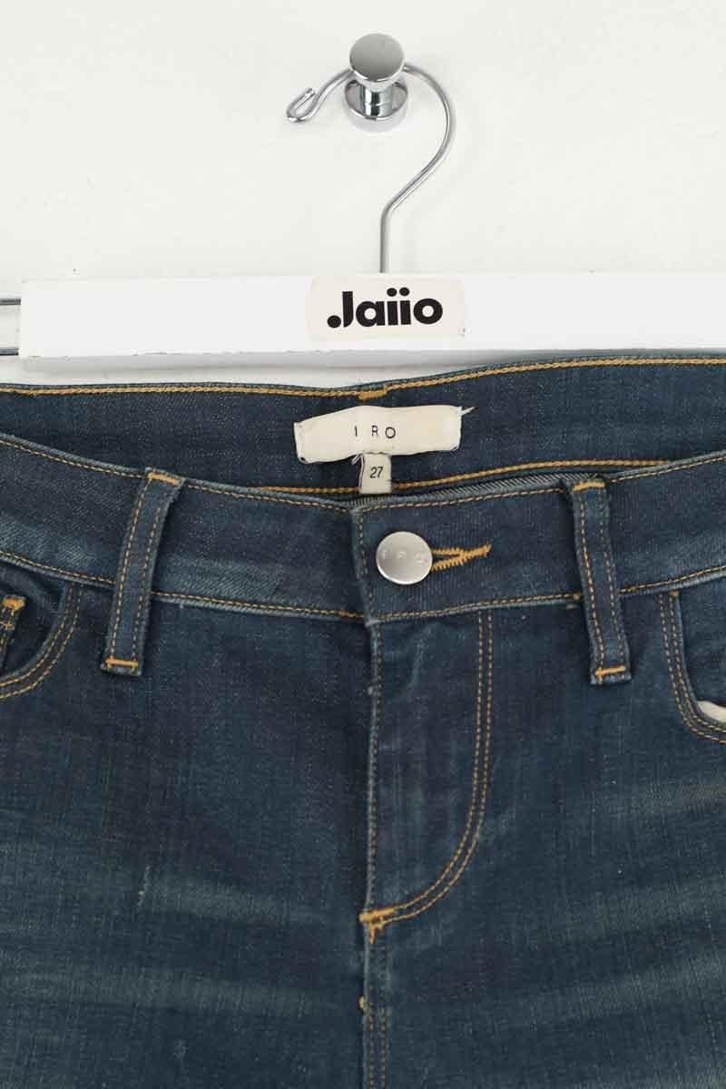 Cotton skinny jeans IRO - Seconde Main Blue