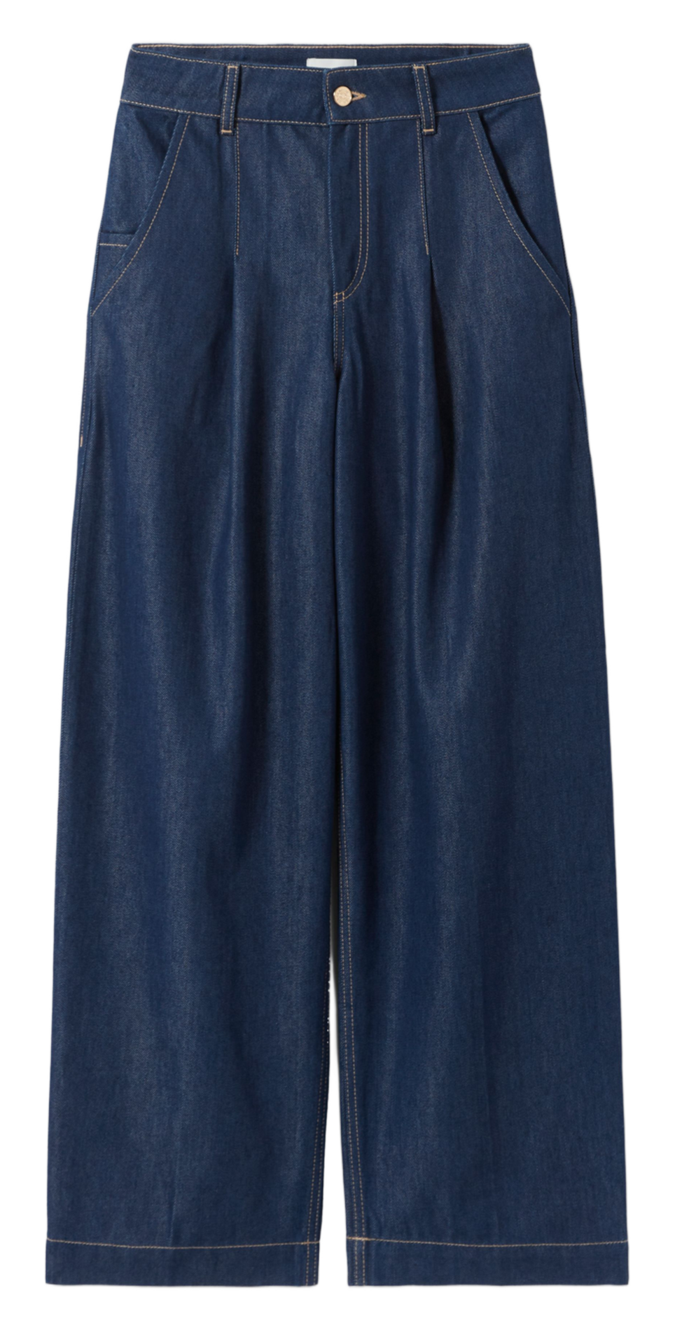 Jean large boutonné en denim brut CLAUDIE PIERLOT Bleu