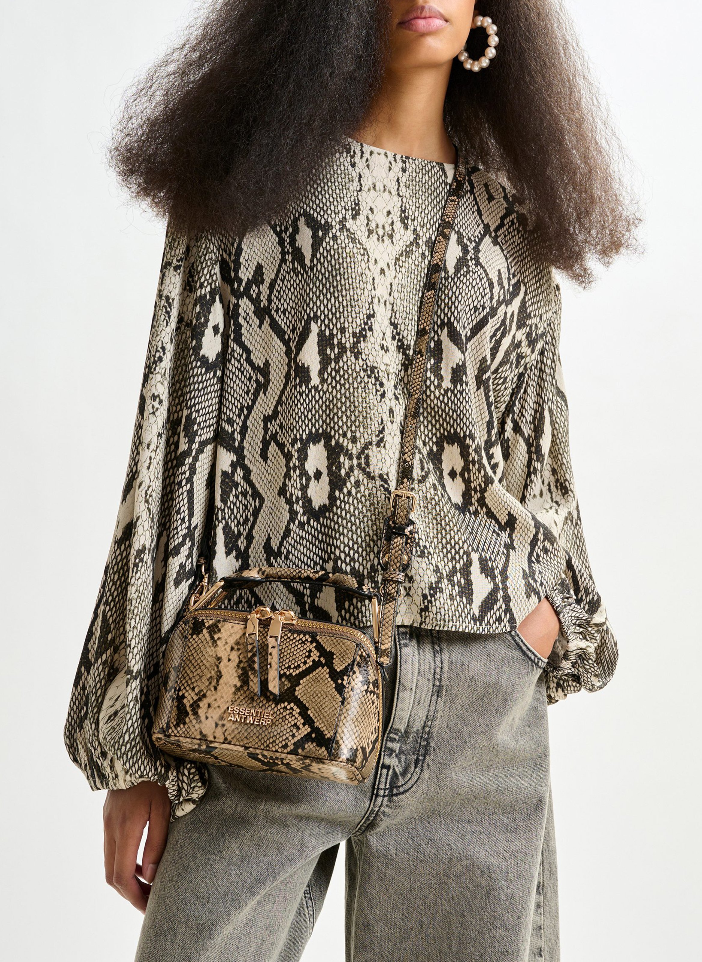 Blouse col rond imprimée ESSENTIEL ANTWERP Vert