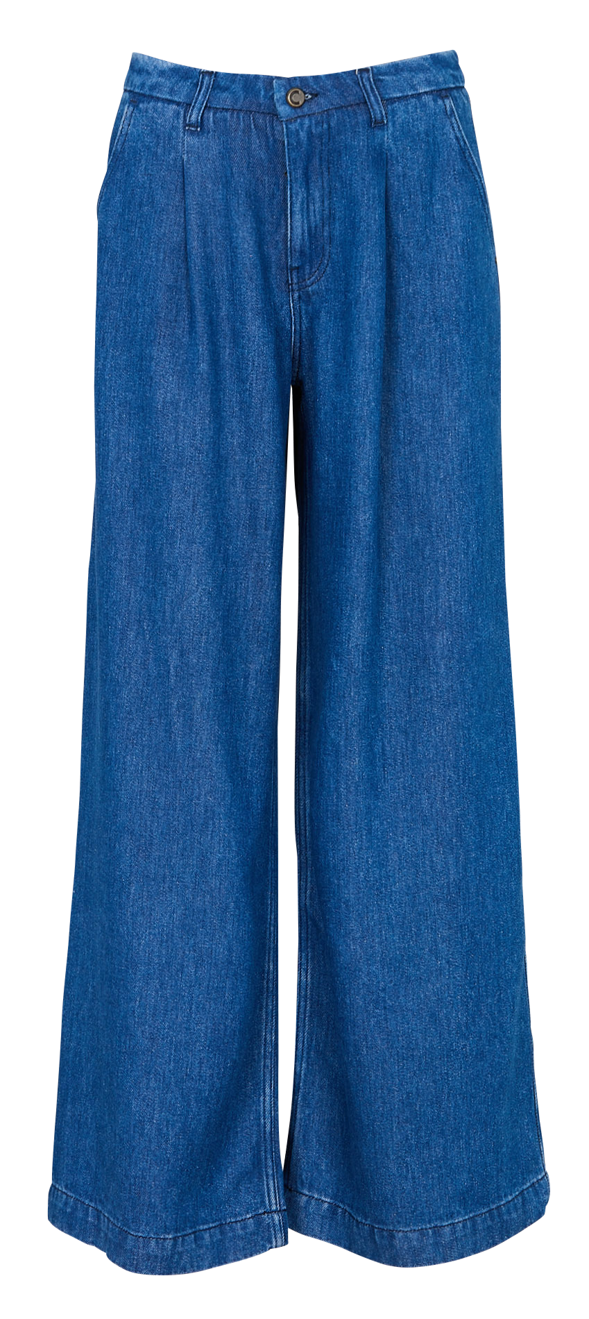 Jean large fluide taille haute ACOTE Bleu