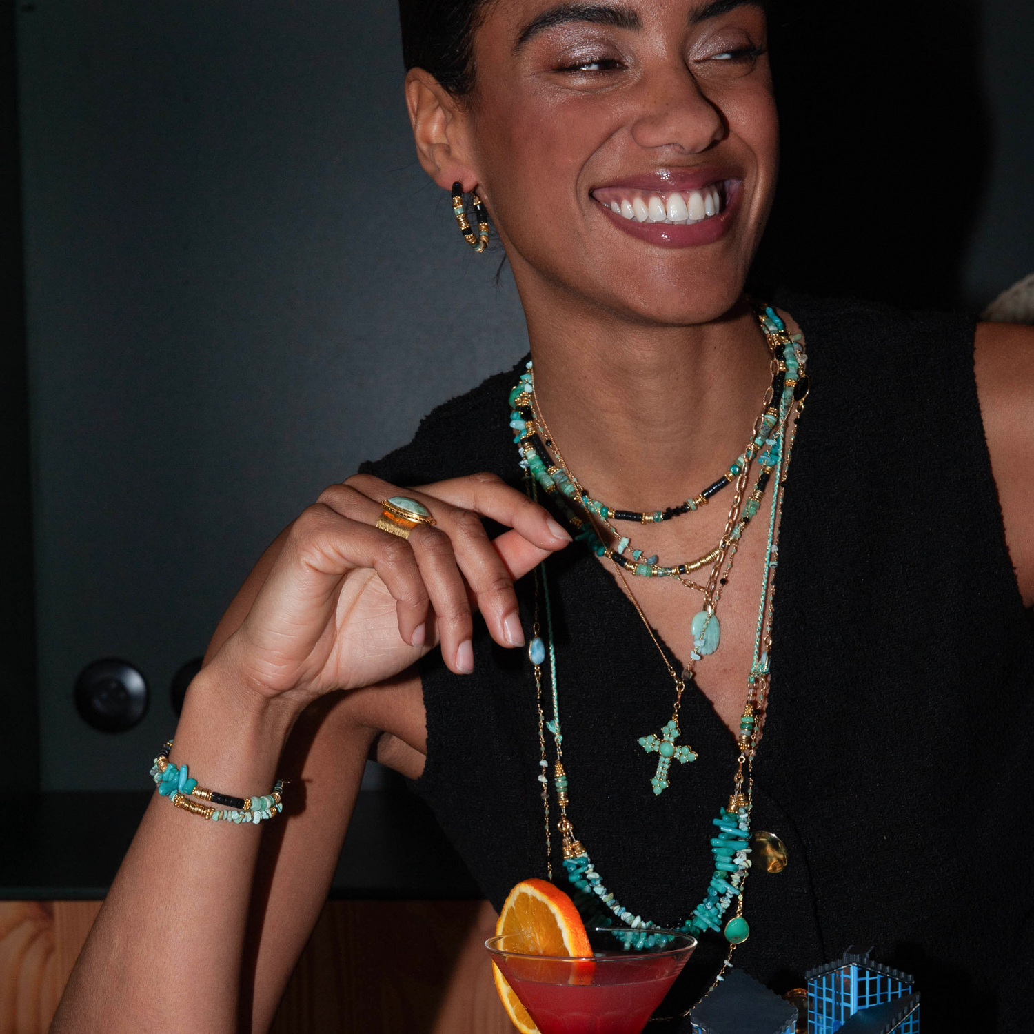 Créoles heishi - alba L'ATELIER DES DAMES Doré