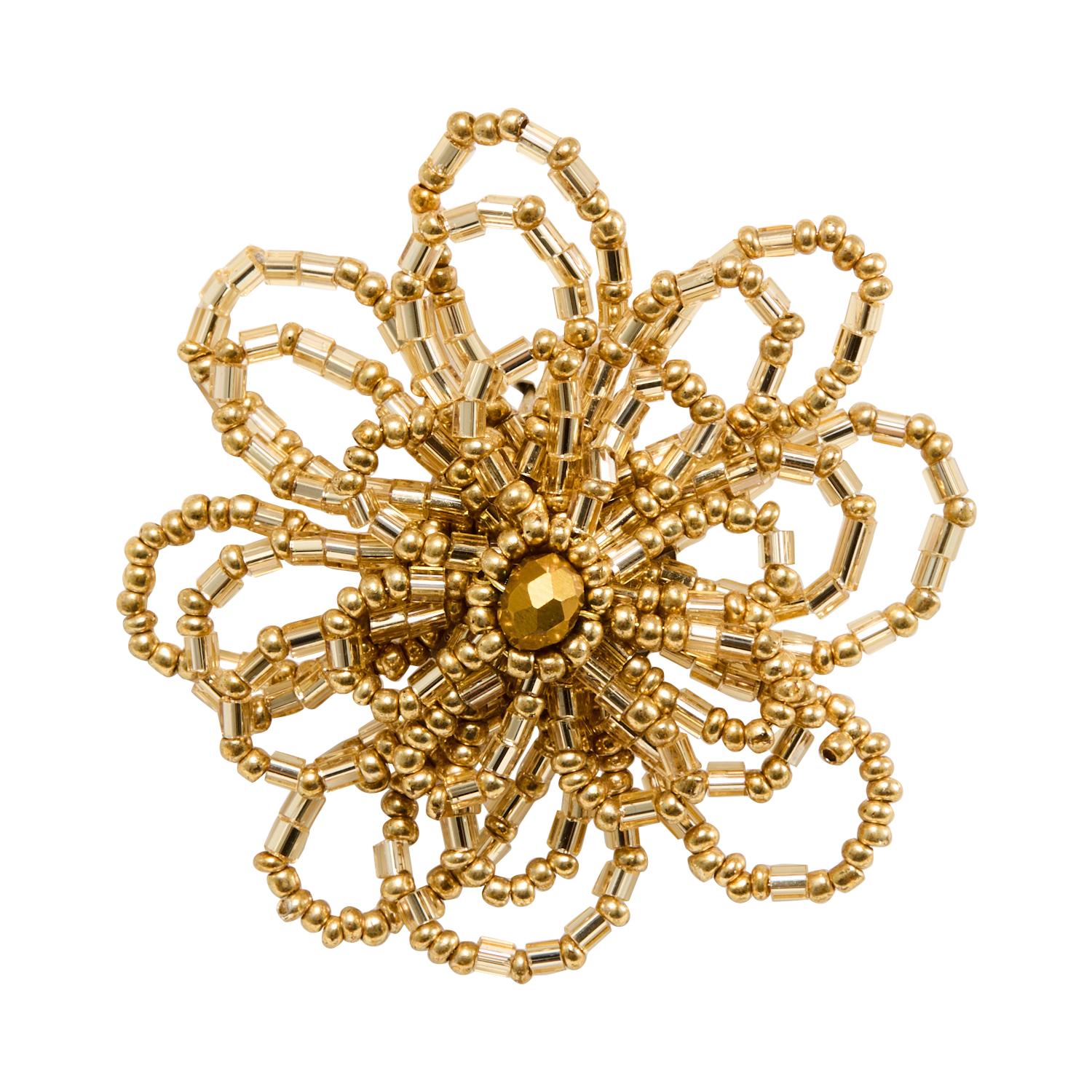 Broche perlée fleurs FEEKA