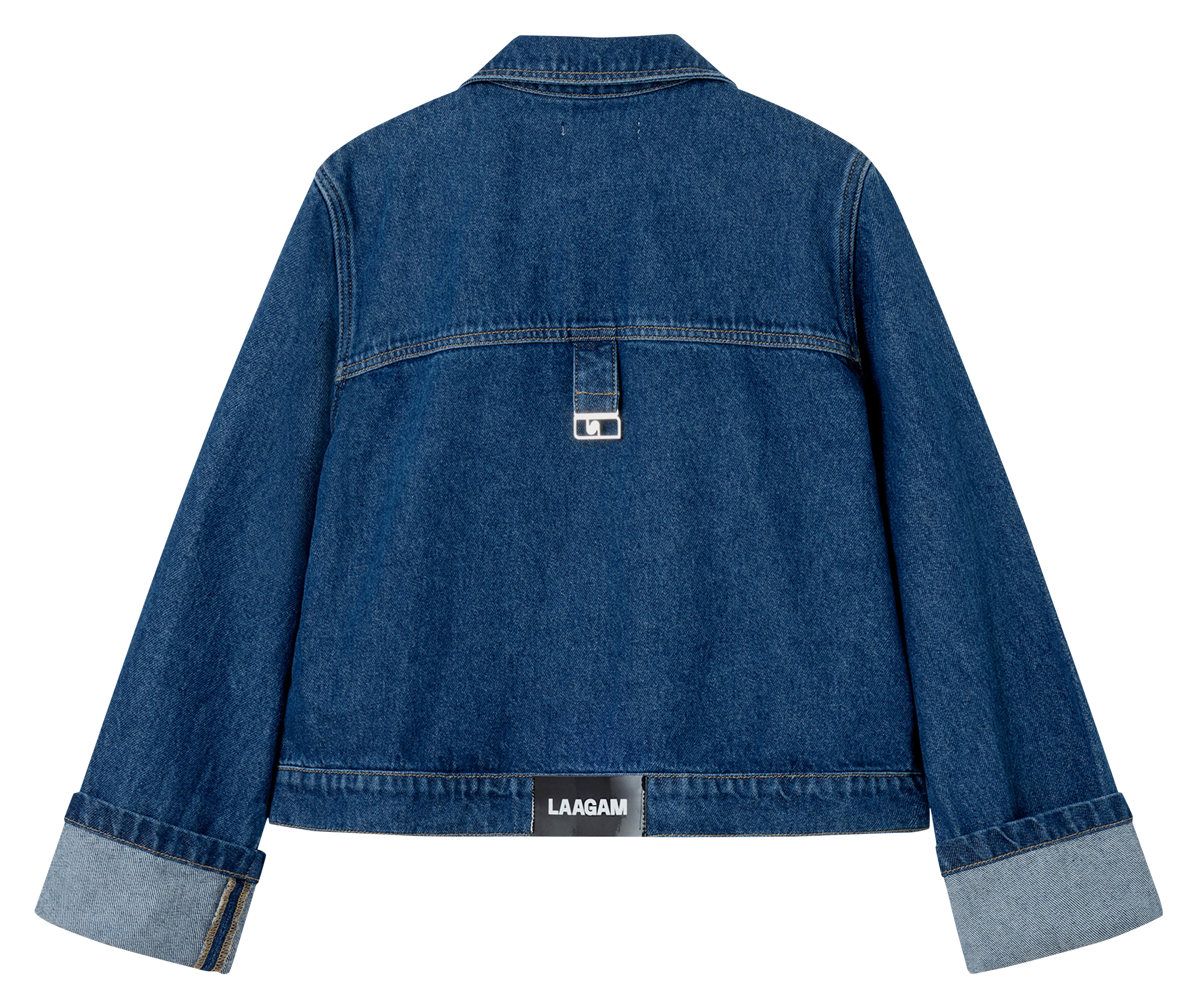 Oversize cotton jacket with classic collar LAAGAM Blue