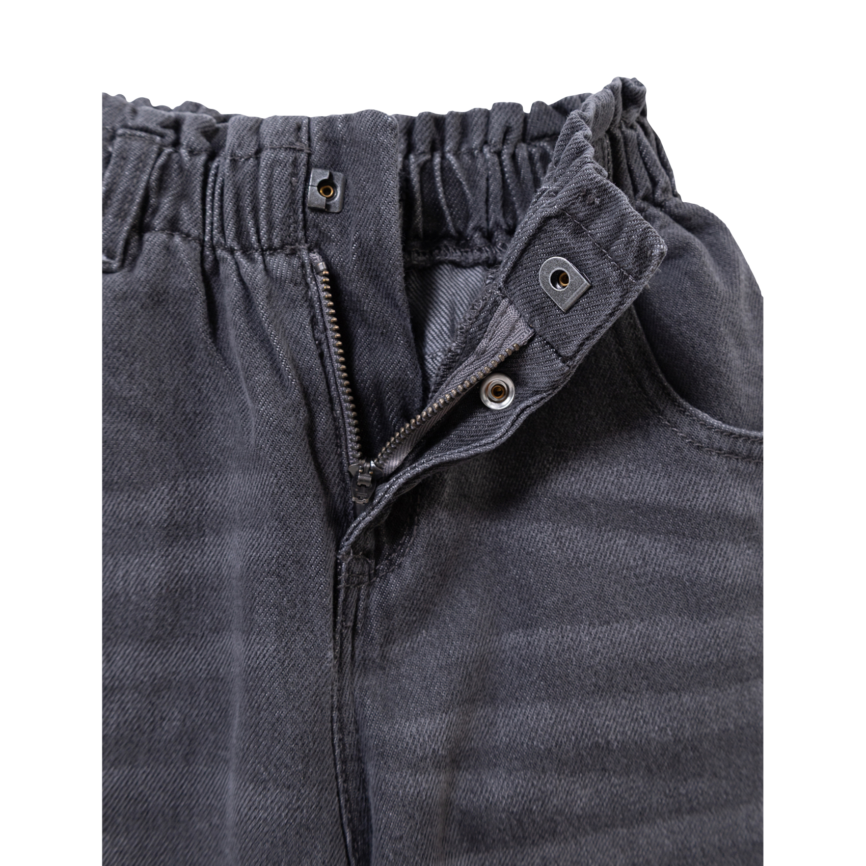 Jean mom en coton IKKS JUNIOR Gris