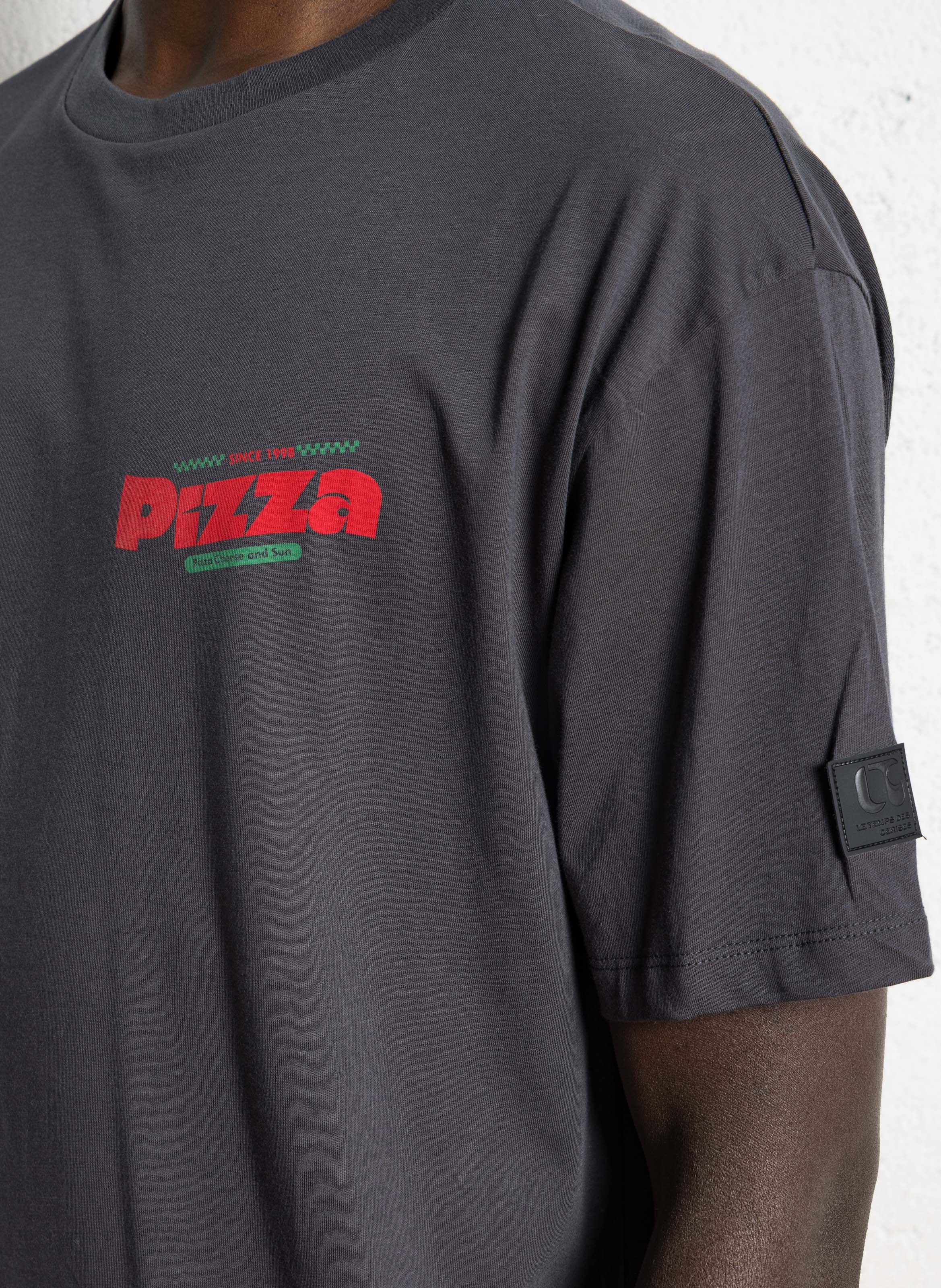 Top a girocollo e maniche lunghe in tinta unita LE TEMPS DES CERISES Grigio