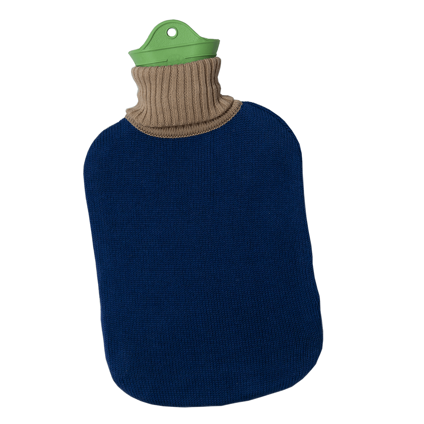 Bouillotte tricotée en coton bio SUITE702 Bleu