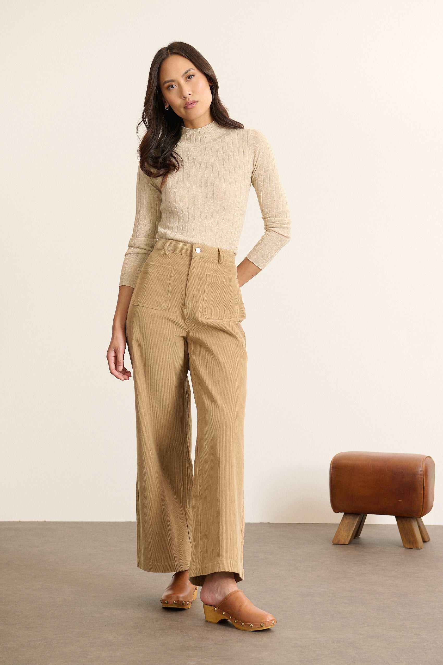 Corduroy carrot pants GARANCE PARIS Beige