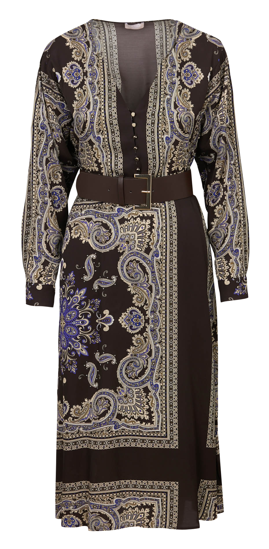 Robe fluide imprimée à ceinture LIU JO Multicolore