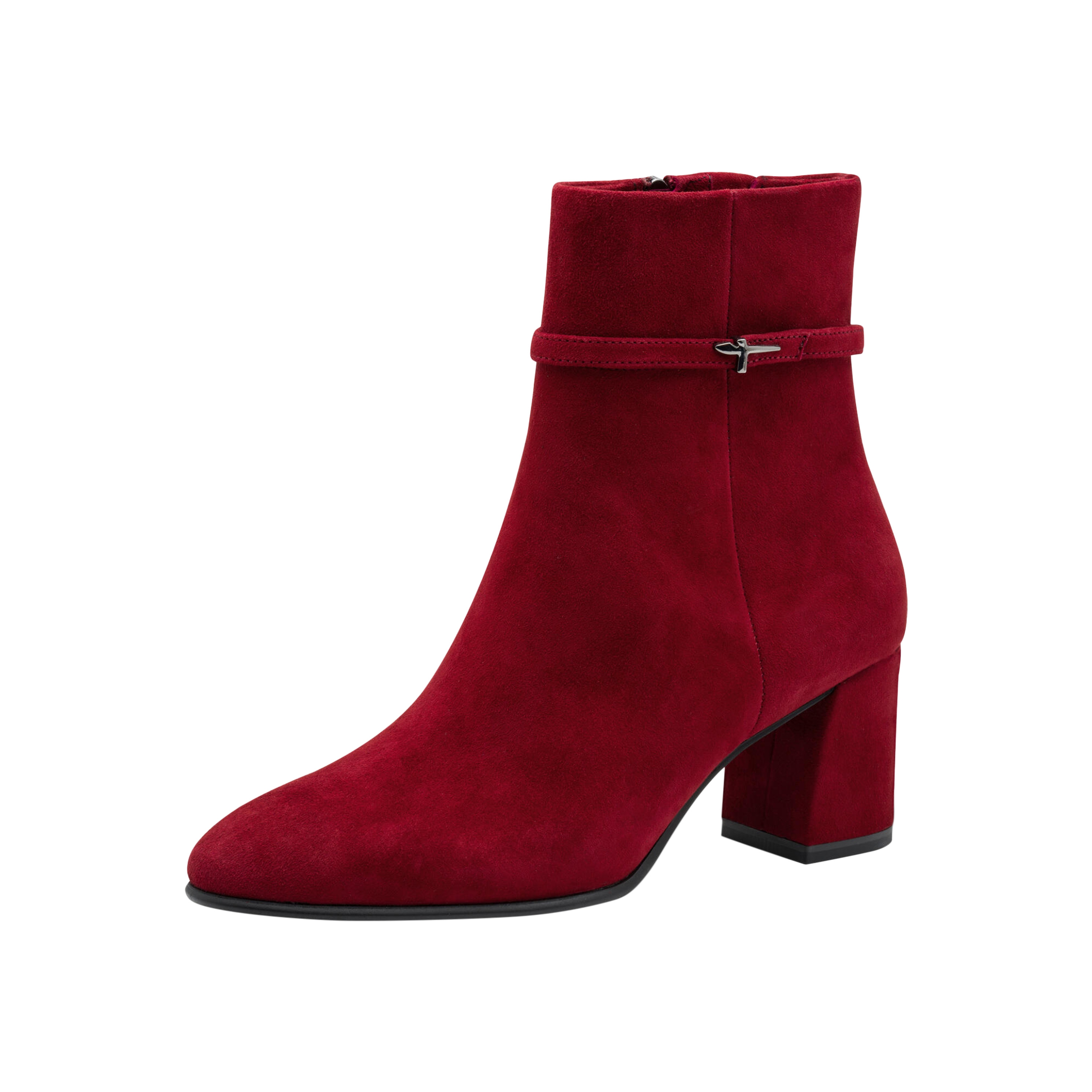 Leather heeled ankle boot TAMARIS Red