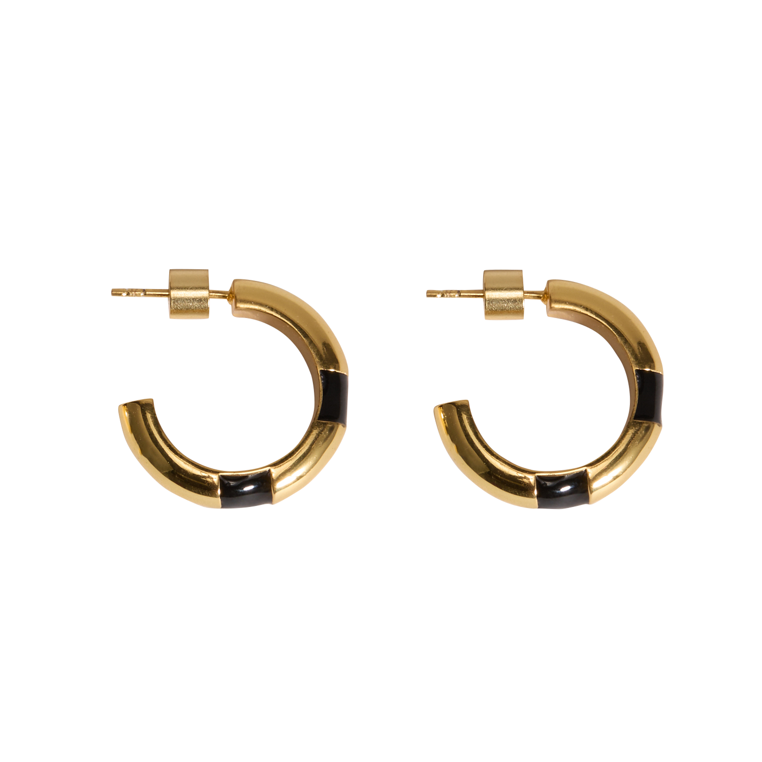 Open creole earrings FEEKA Black