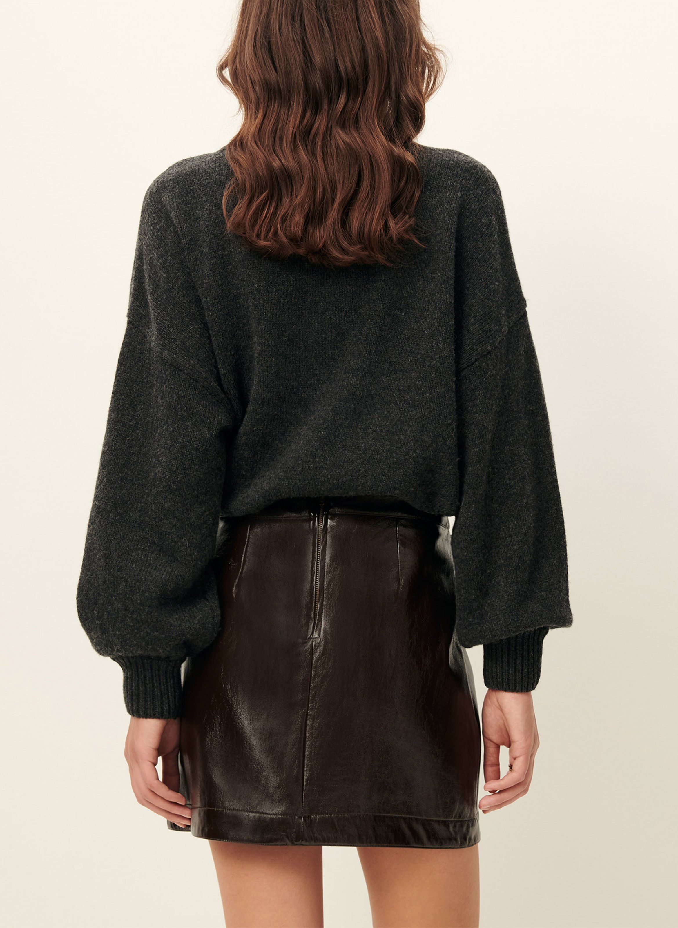 Short straight skirt SESSUN Brown