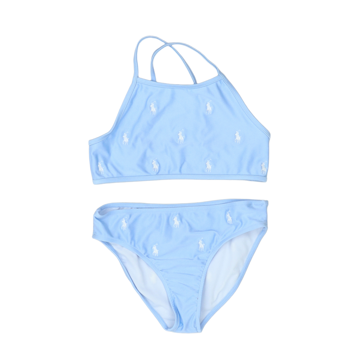 Blue two-piece swimsuit for children - 8 years POLO RALPH LAUREN - Seconde Main Blue