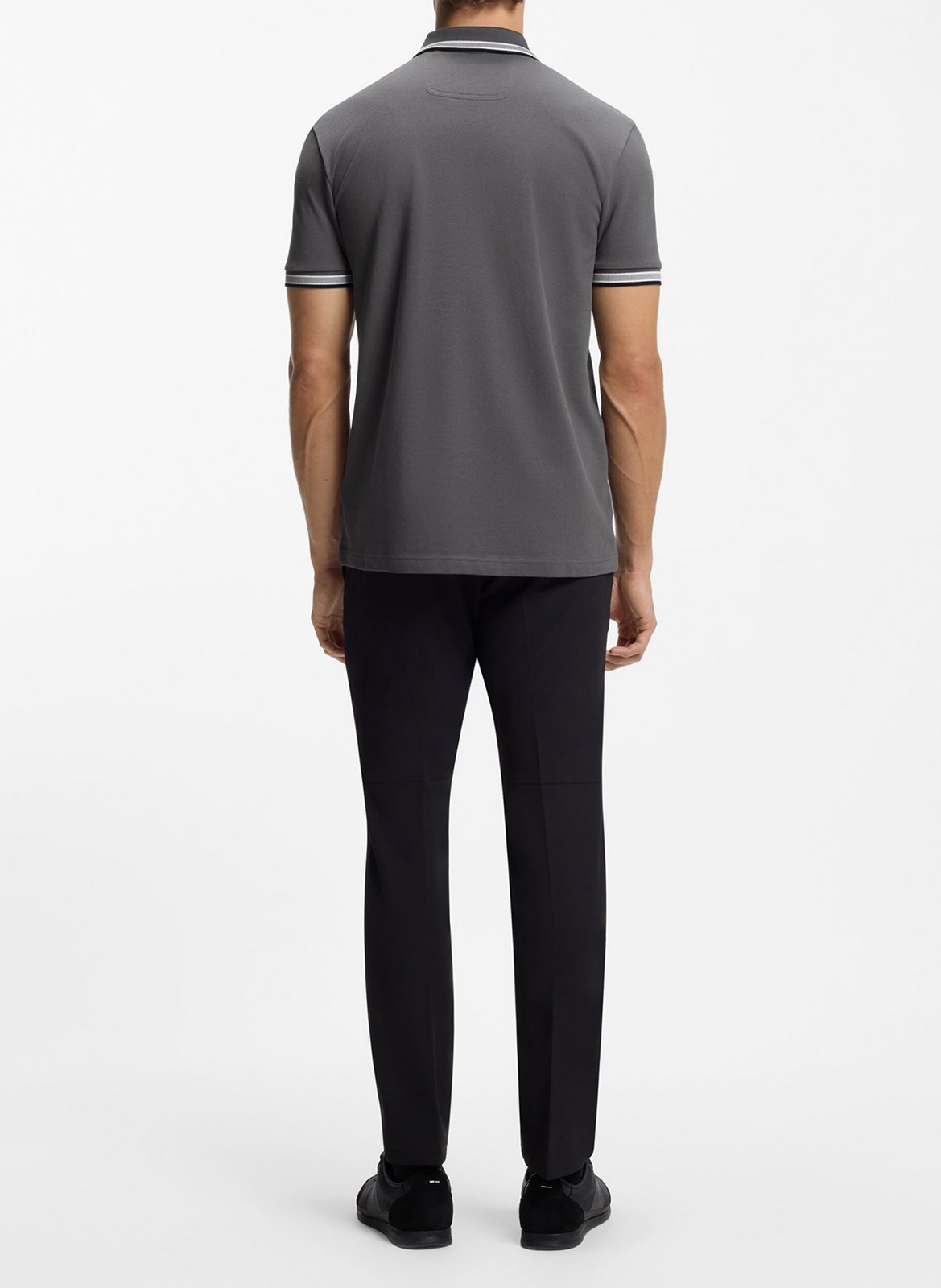 Regular-fit cotton polo shirt BOSS Silver