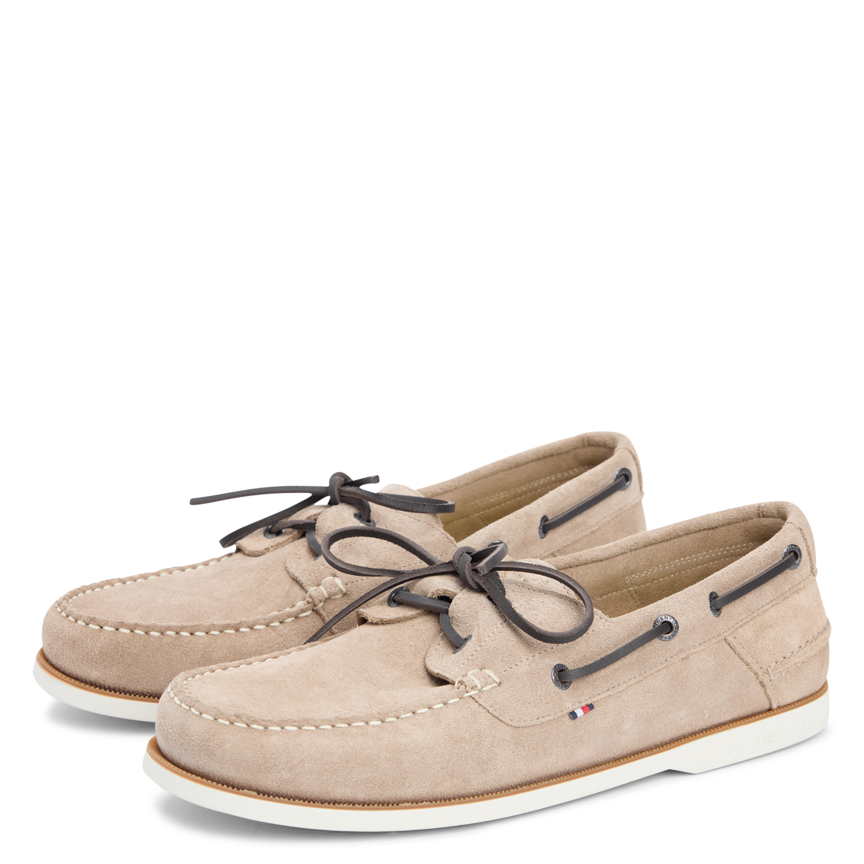 Suede city shoes TOMMY HILFIGER Beige