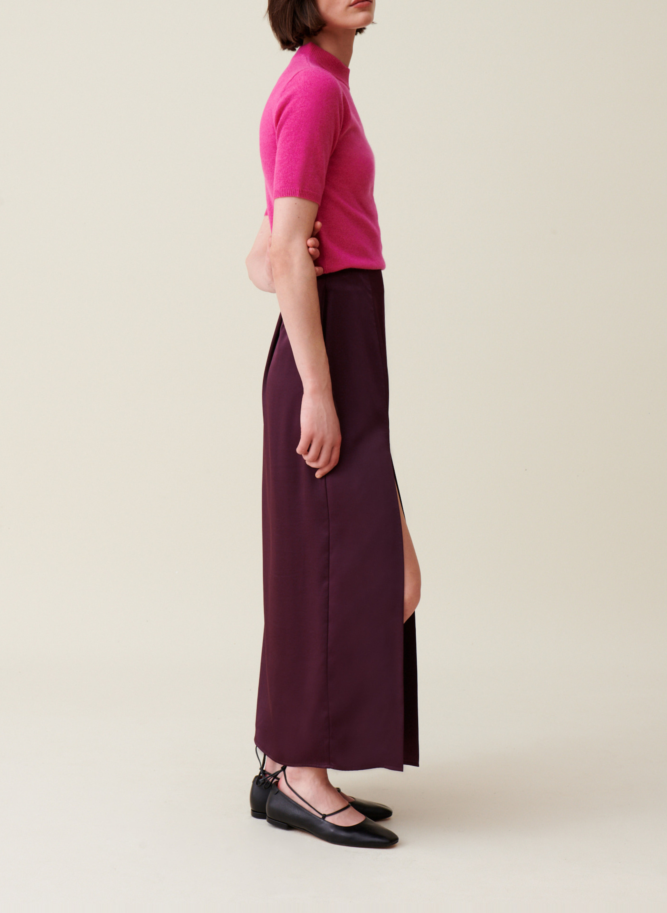 Gerade geschnittener Maxirock CLAUDIE PIERLOT Rot