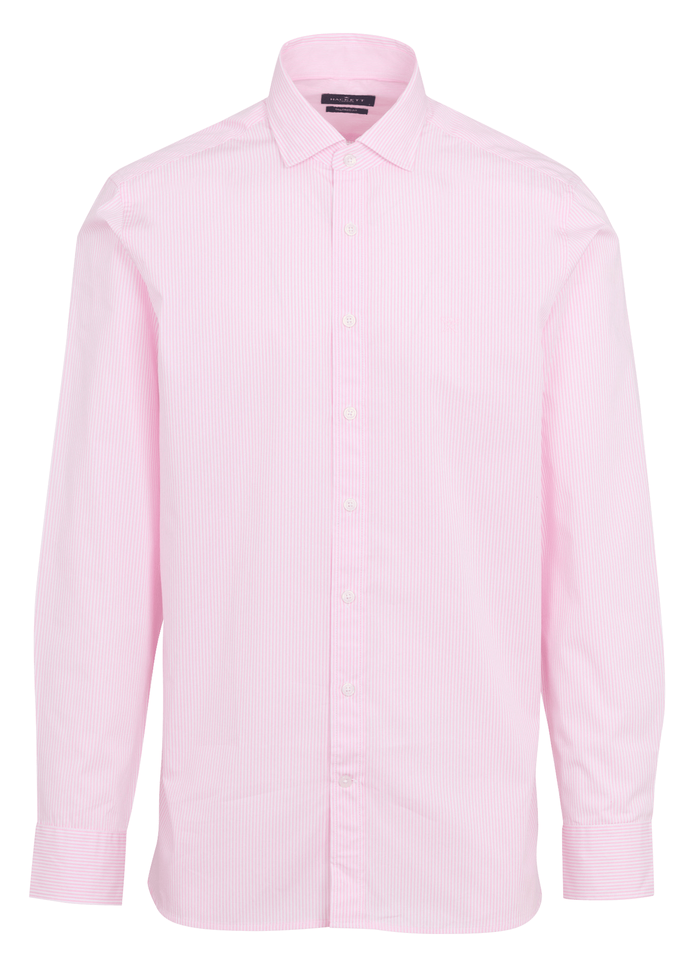 Hemd mit klassischem Kragen, schmal geschnitten, gestreift aus Baumwolle. HACKETT