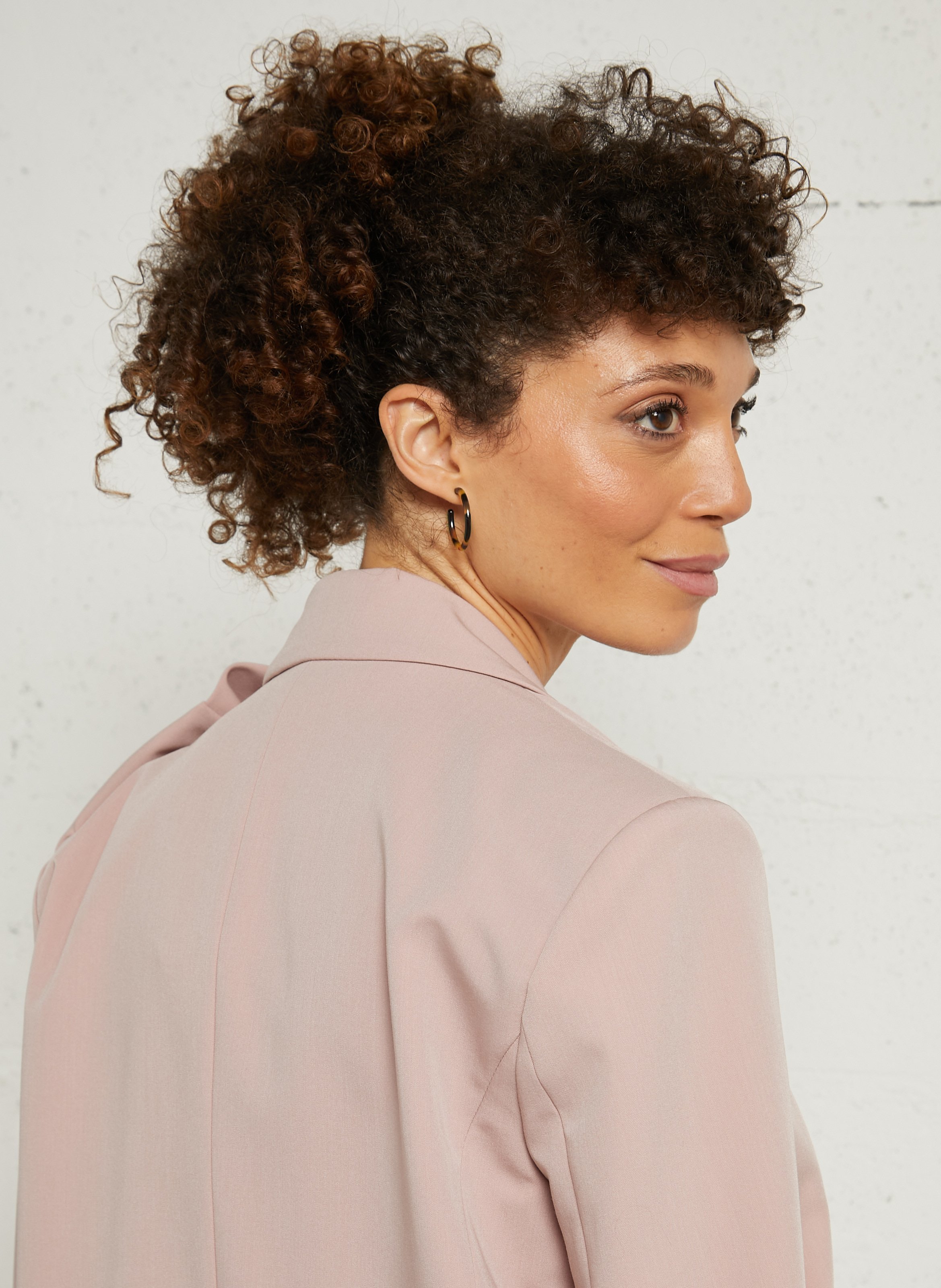 Cotton-blend cardigan with tailored collar IMPERIAL Pink