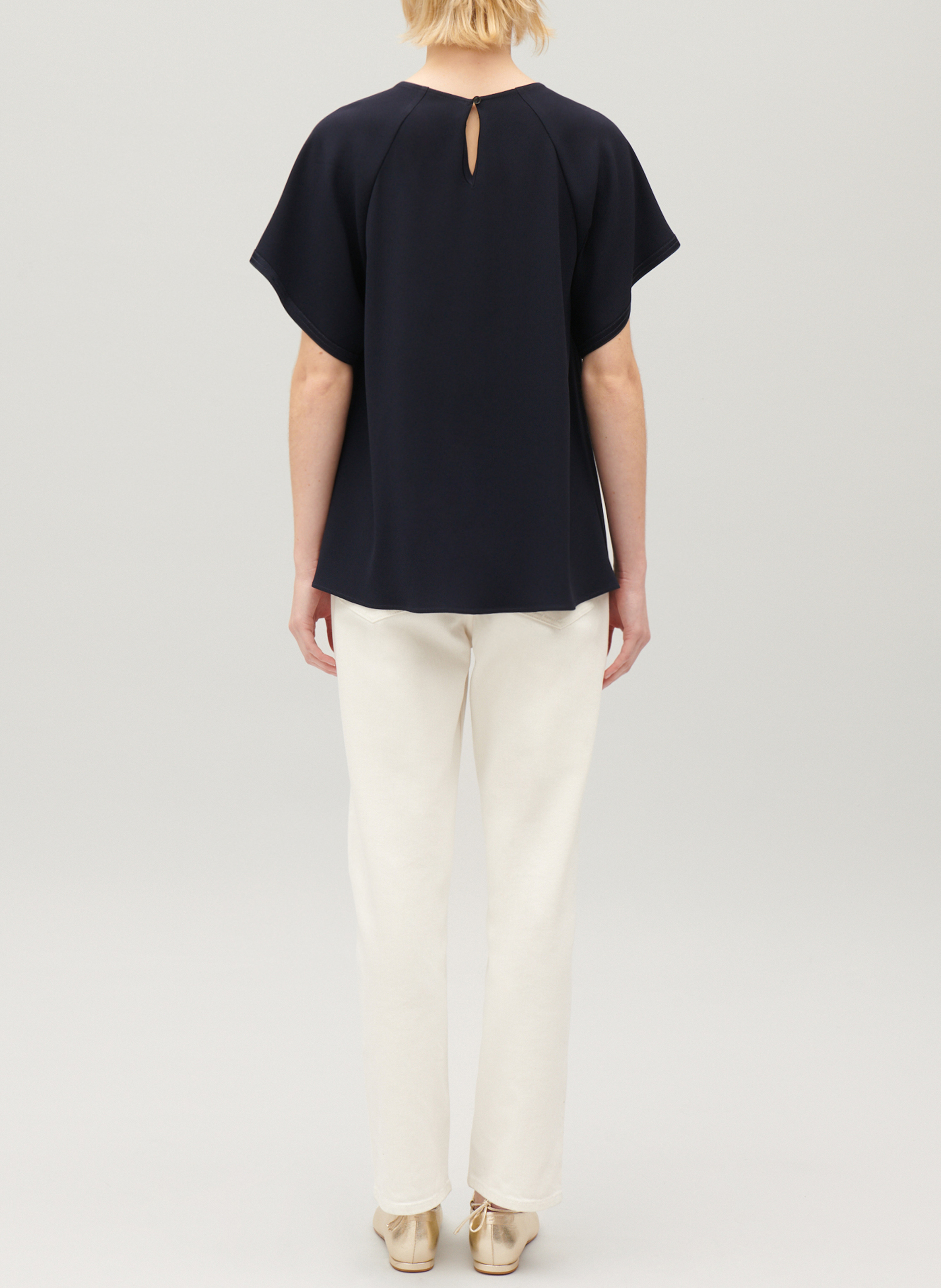 Tee-shirt ample col rond  CLAUDIE PIERLOT Bleu