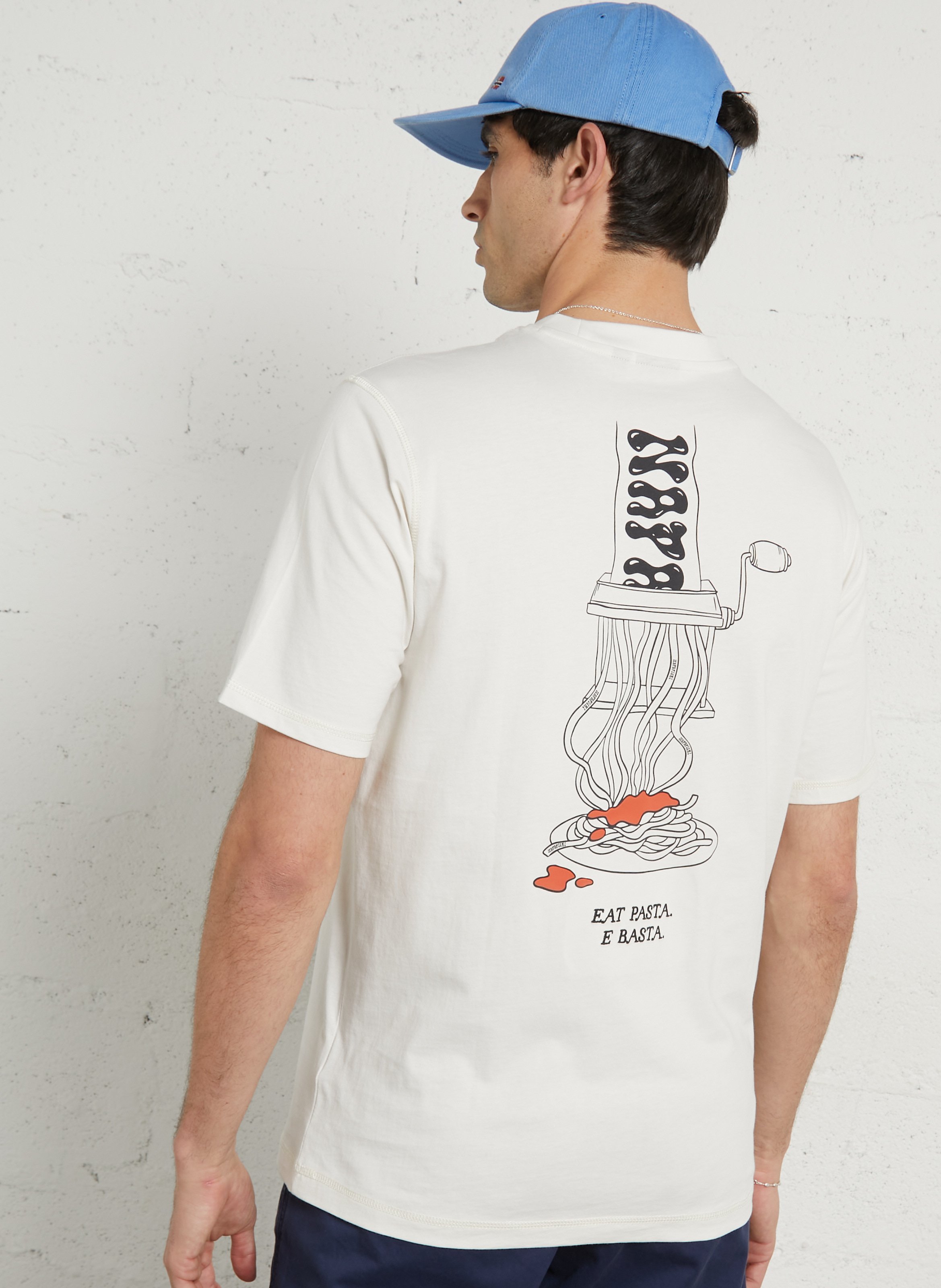 Straight screen-printed cotton T-shirt NAPAPIJRI White