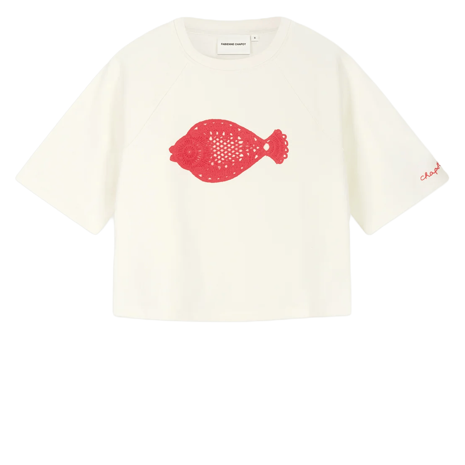 Sweat ample à broderies soleil FABIENNE CHAPOT Blanc