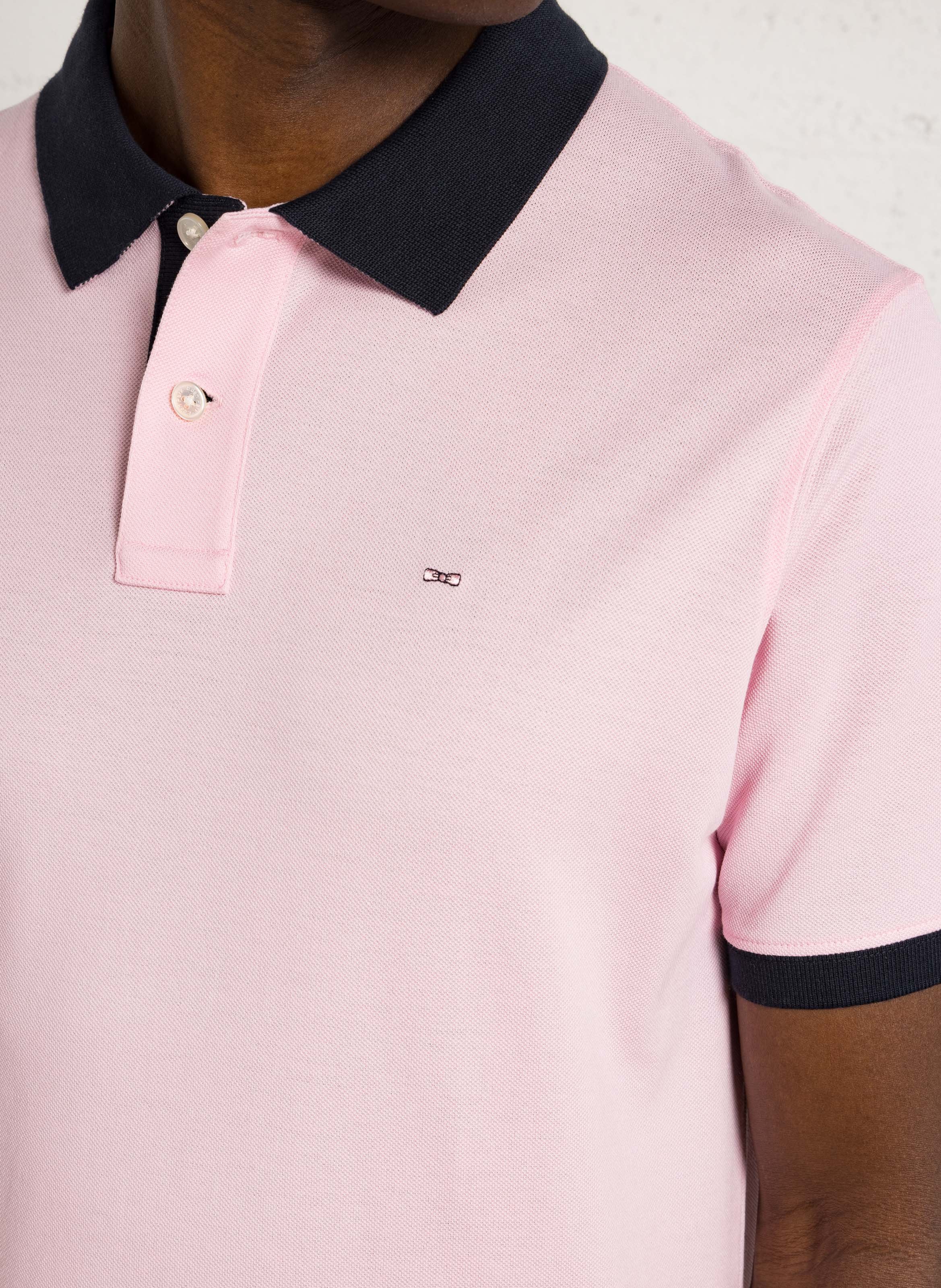 Polo recto de algodón EDEN PARK Rosa