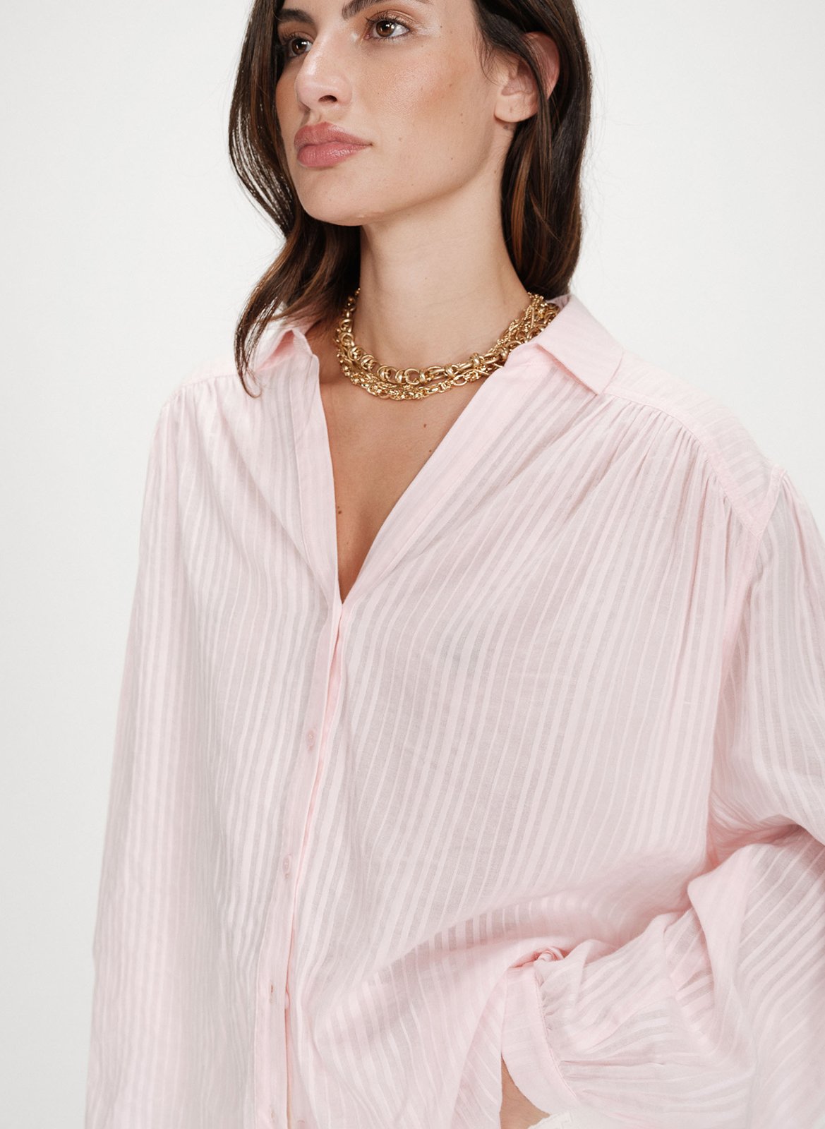 Loose-fit striped shirt GRACE ET MILA Pink