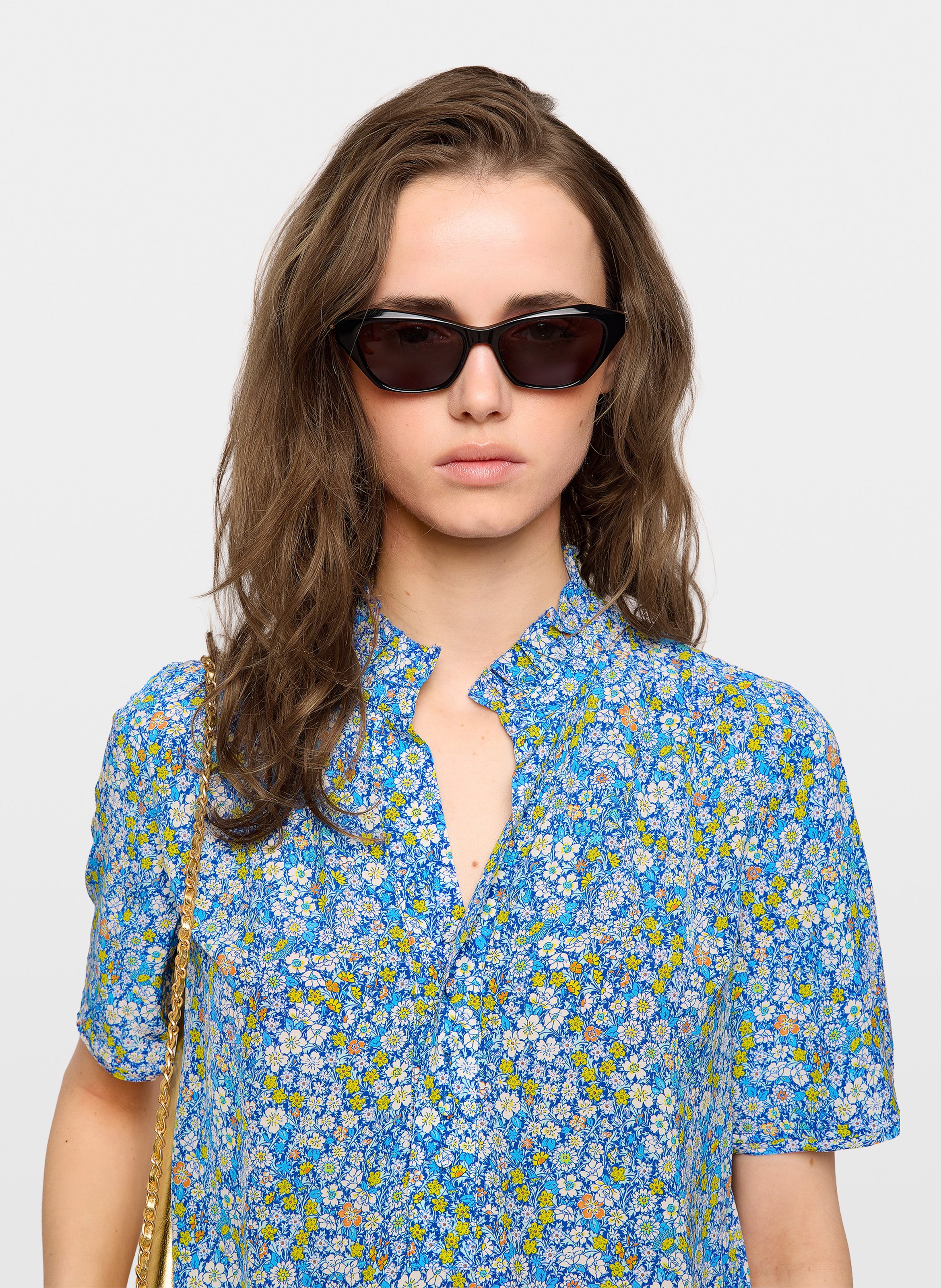 Ruffled high-neck blouse ZADIG&VOLTAIRE Yellow