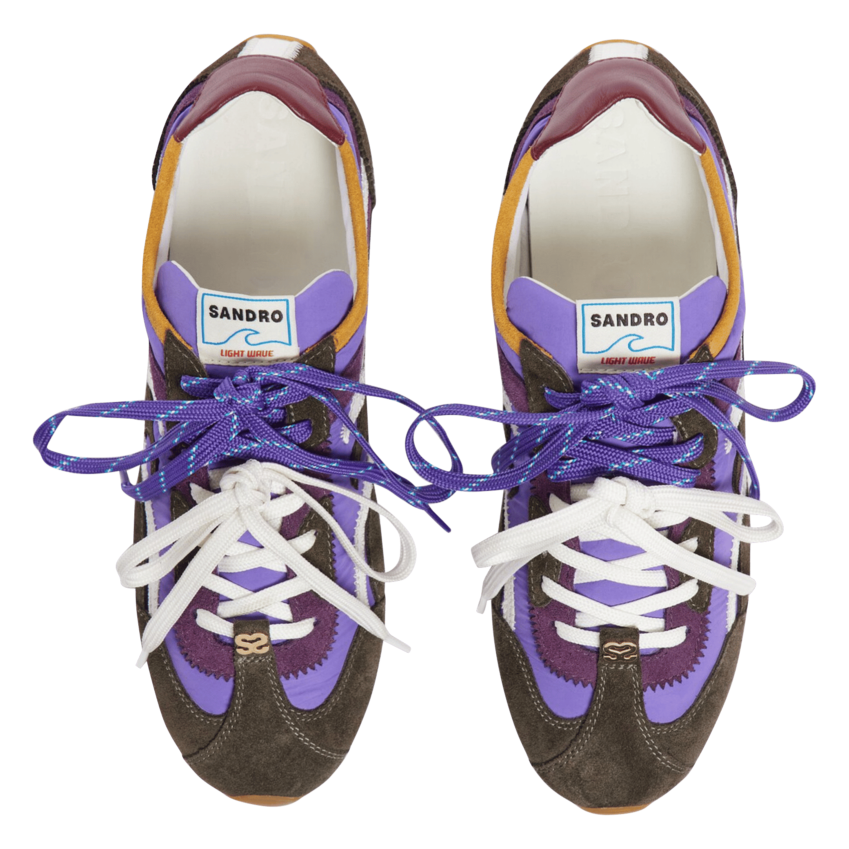 Lage sneakers met dubbele veters SANDRO Violet
