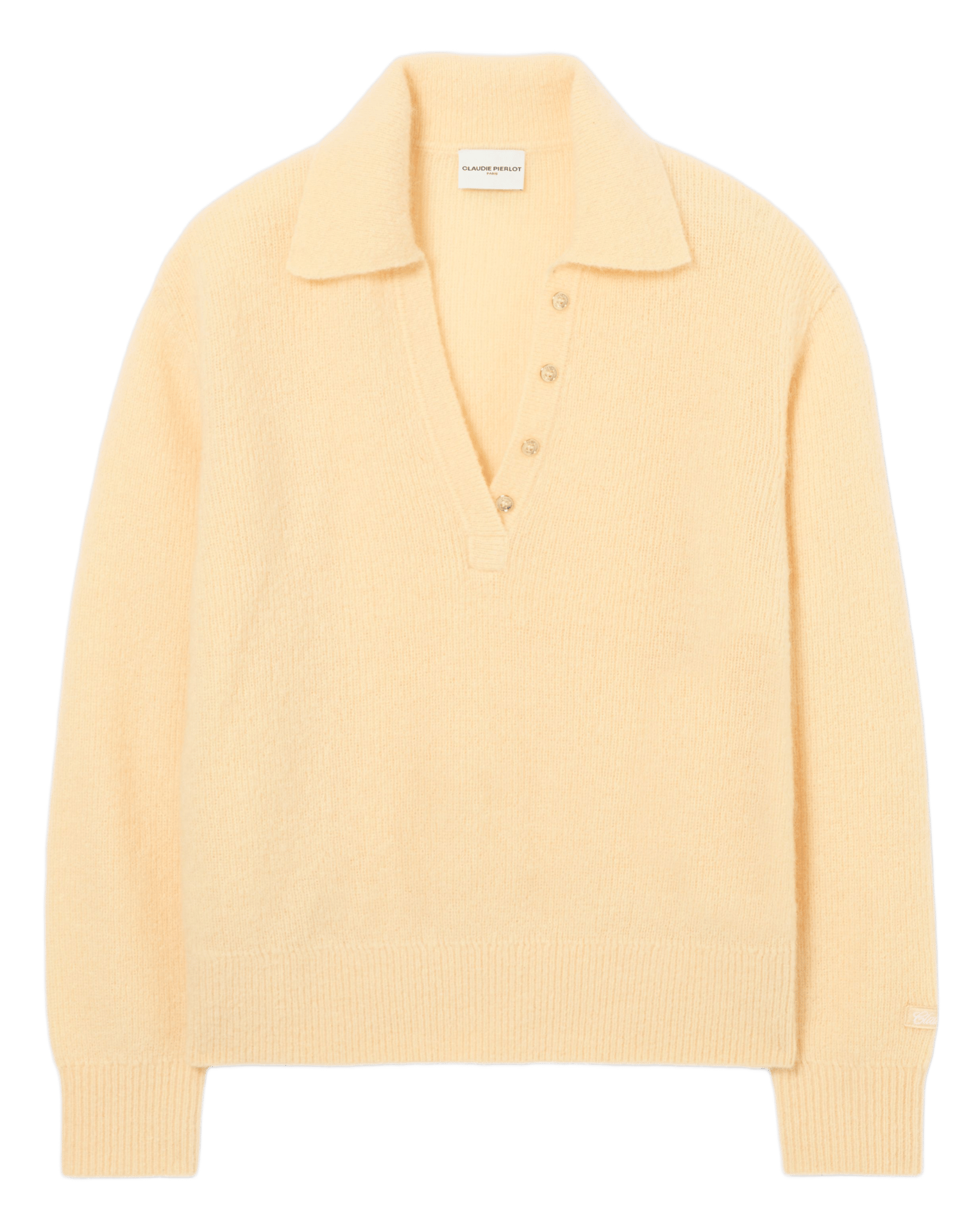 Pull droit en laine mélangée CLAUDIE PIERLOT Jaune