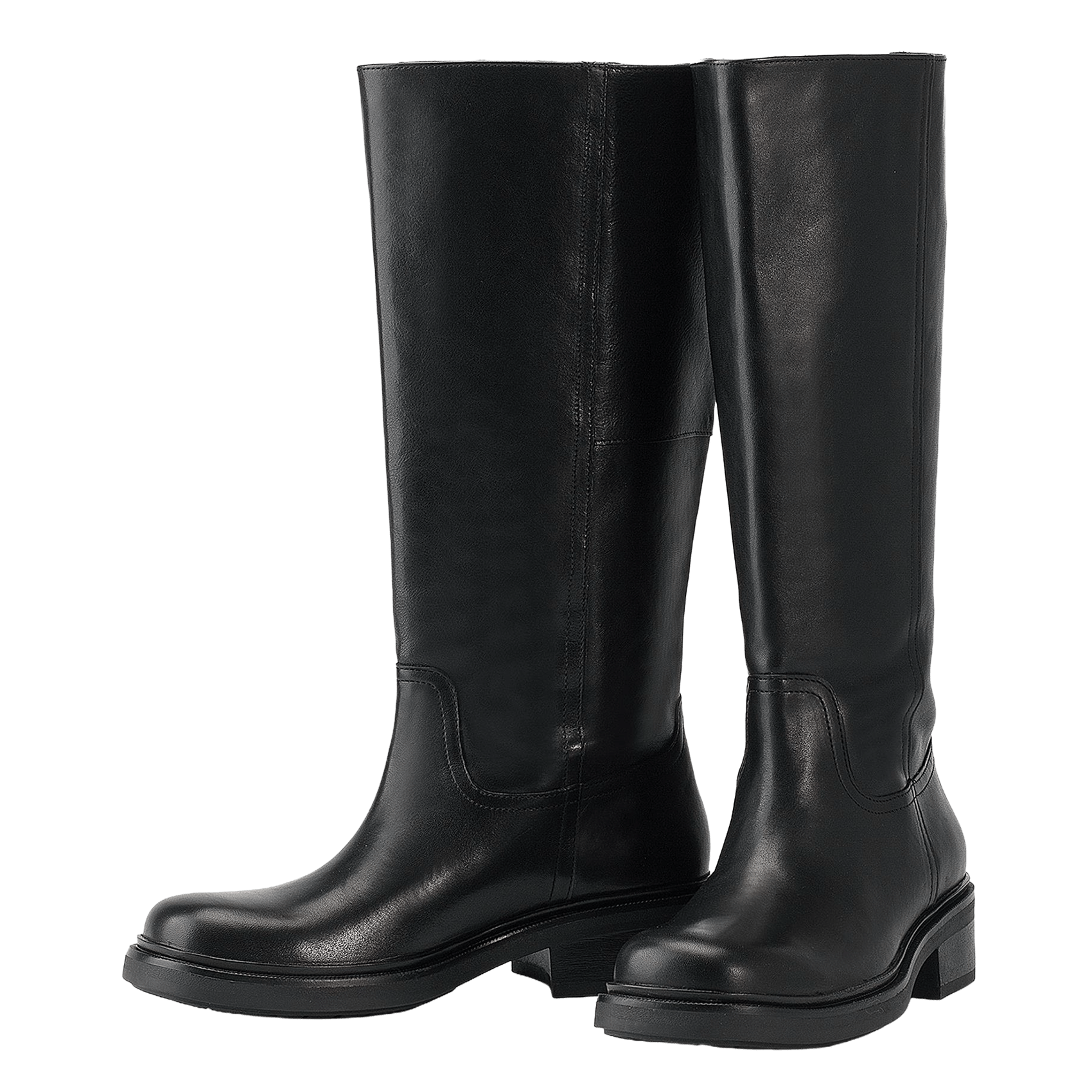 Bottes à bout rond en cuir VAGABOND Noir