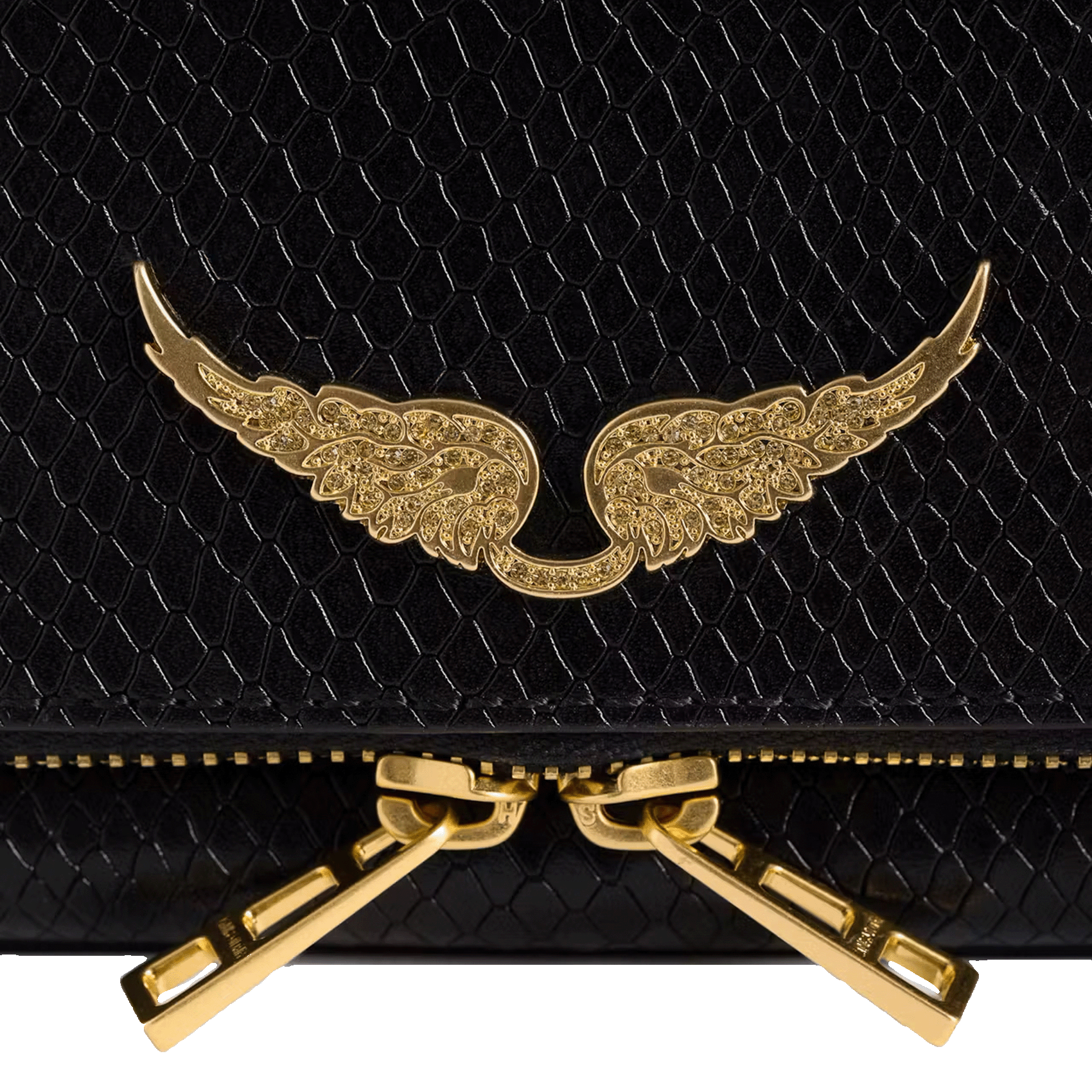 Sac bandoulière effet python en cuir ZADIG&VOLTAIRE Noir