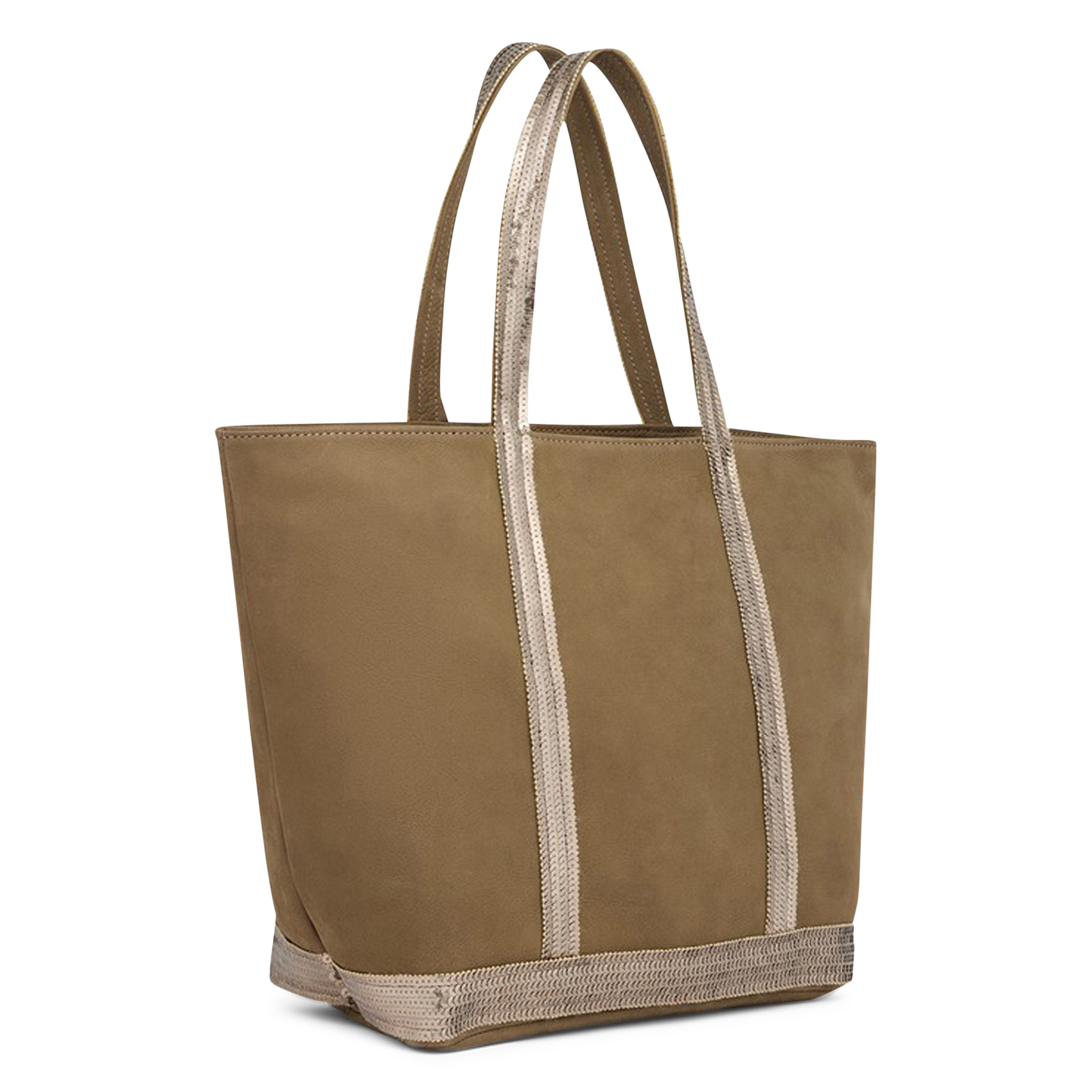 Leather tote bag VANESSA BRUNO Grey